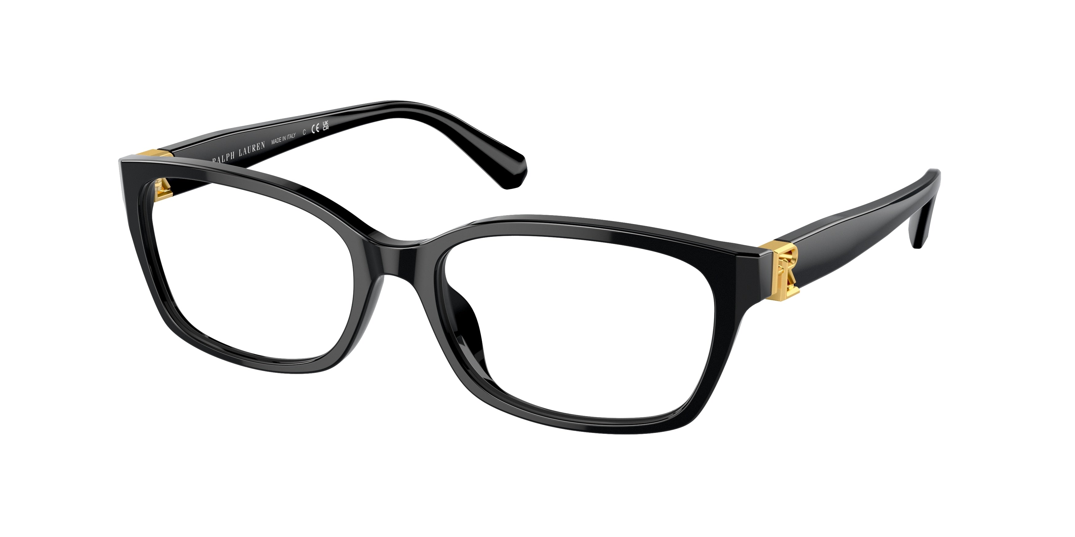 Ralph Lauren RL6244U Rectangle Eyeglasses 5001-Black 55-145-17 - Color Map Black