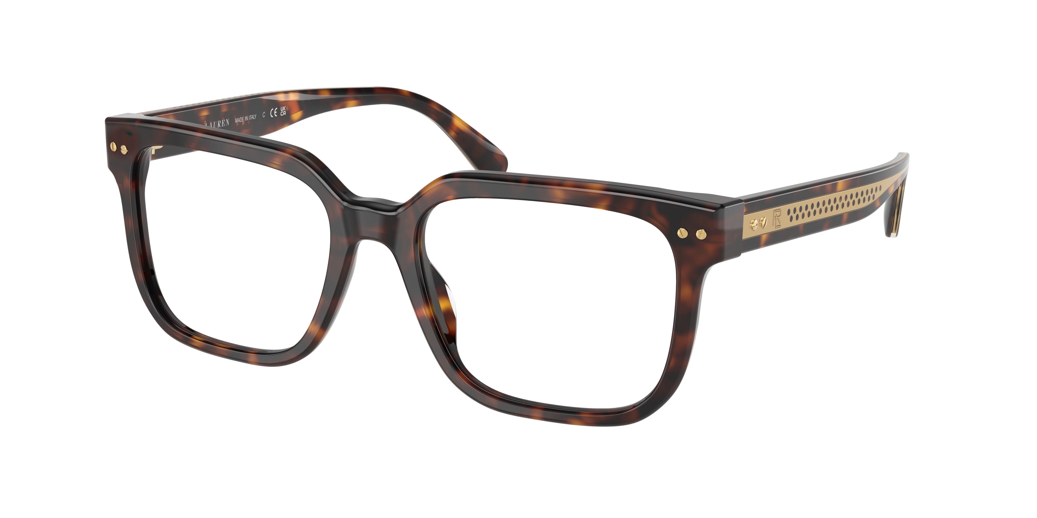 Ralph Lauren RL6249U Rectangle Eyeglasses 5003-Dark Havana 53-145-18 - Color Map Brown