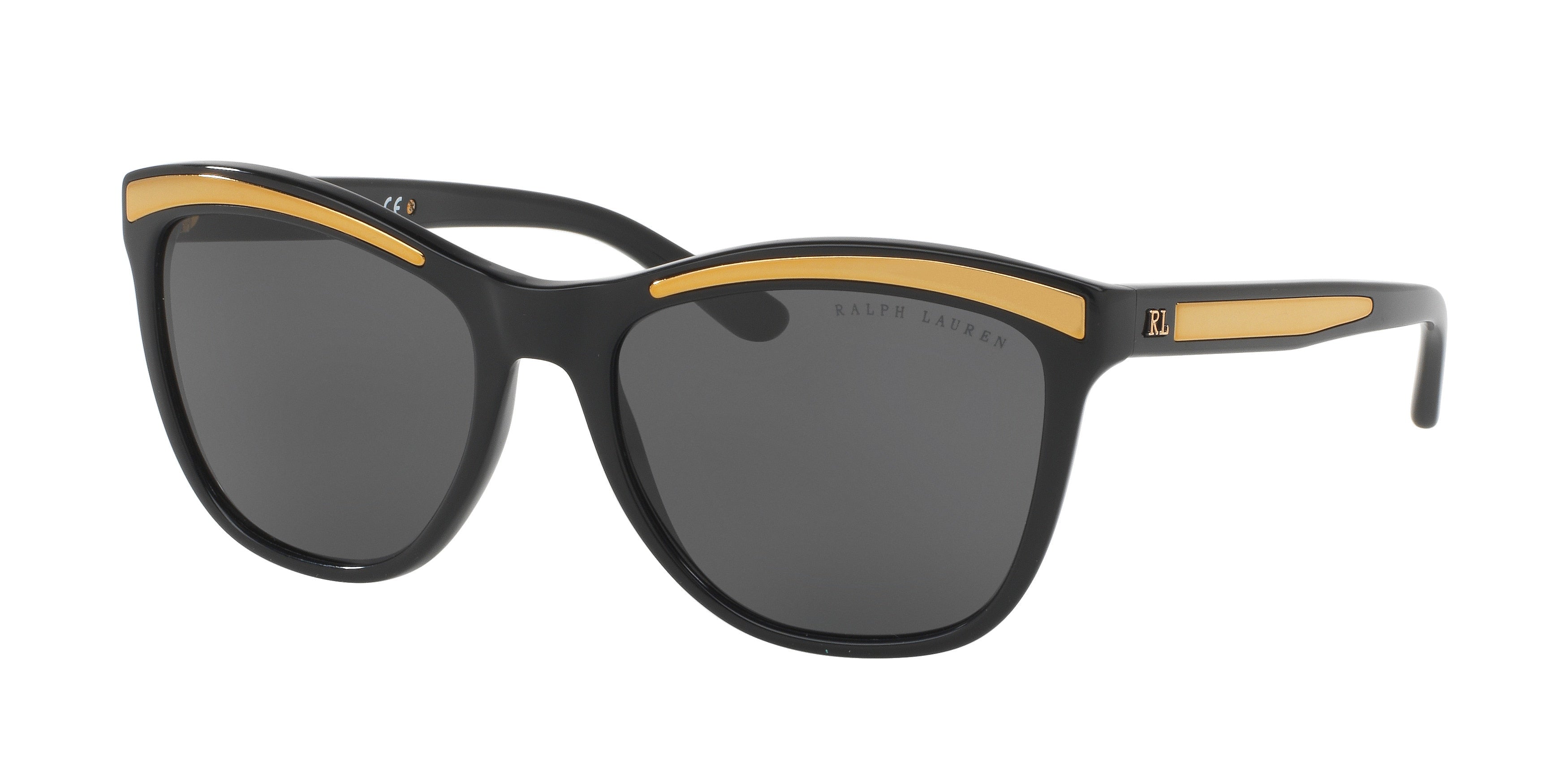 Ralph Lauren RL8150 Square Sunglasses  500187-Black 56-140-19 - Color Map Black