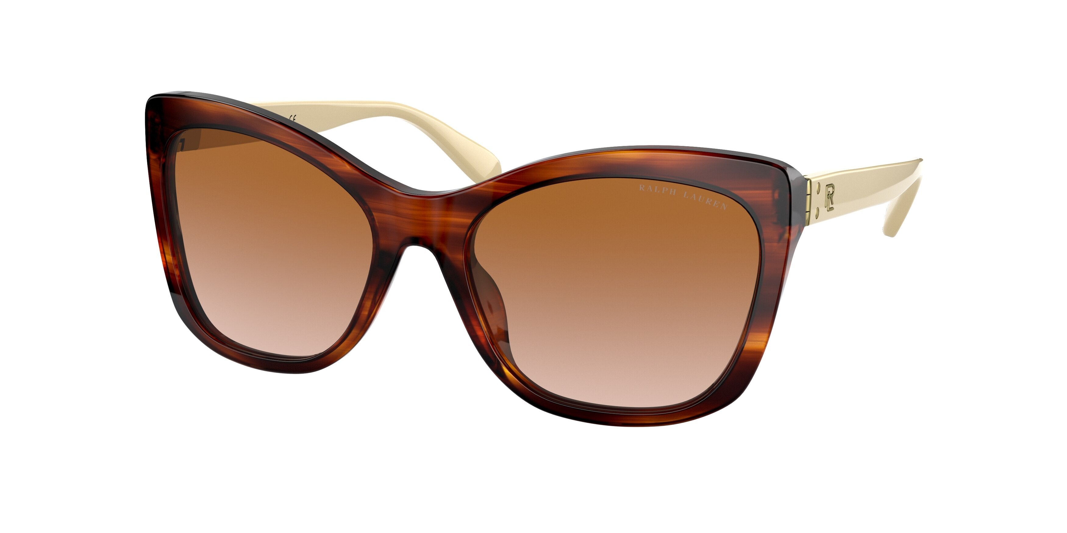 Ralph Lauren RL8192 Butterfly Sunglasses  500713-Shiny Striped Havana 56-135-18 - Color Map Tortoise
