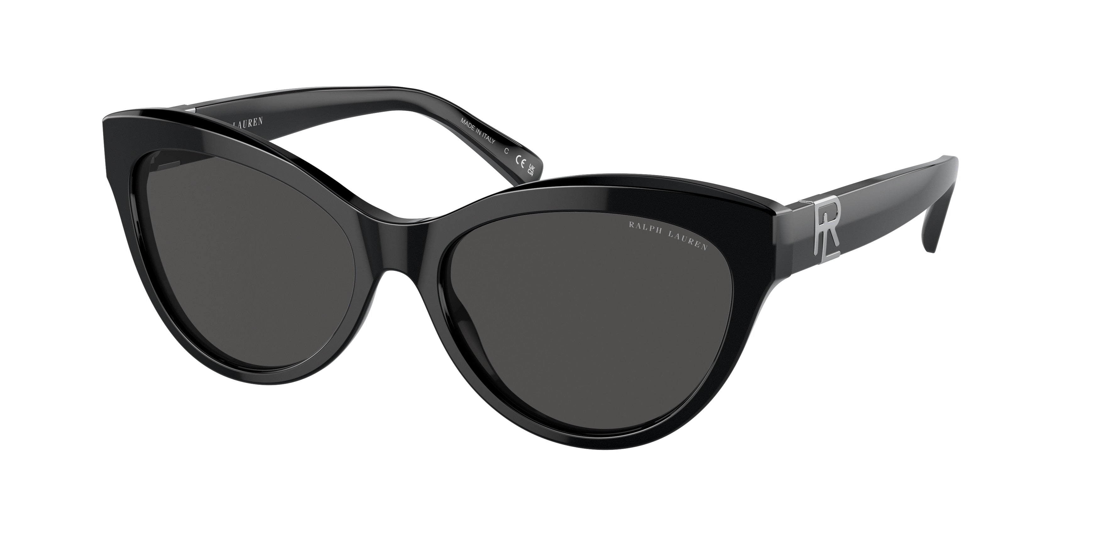 Ralph Lauren THE BETTY RL8213 Cat Eye Sunglasses 500187-Black 56-145-17 - Color Map Black