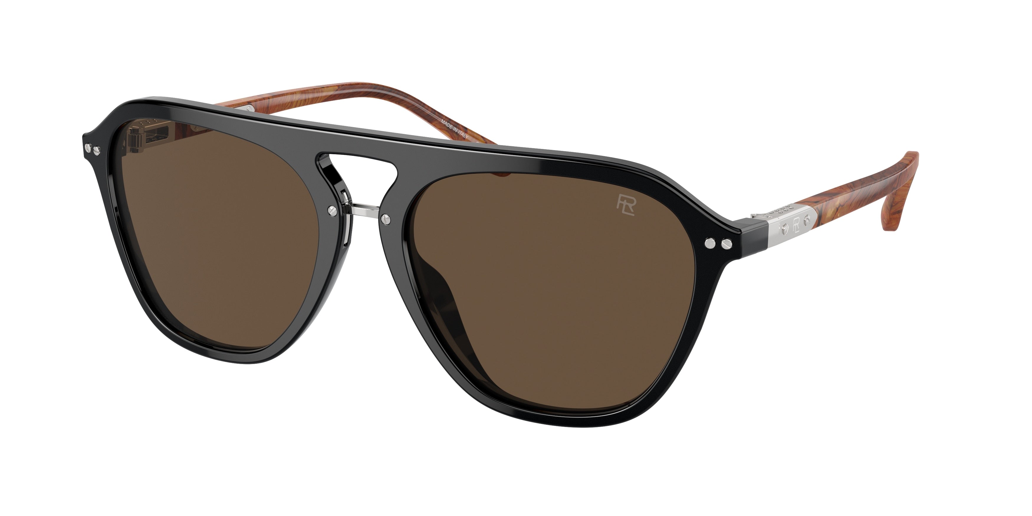 Ralph Lauren THE HUGH RL8219U Square Sunglasses 500153-Black 58-145-18 - Color Map Black