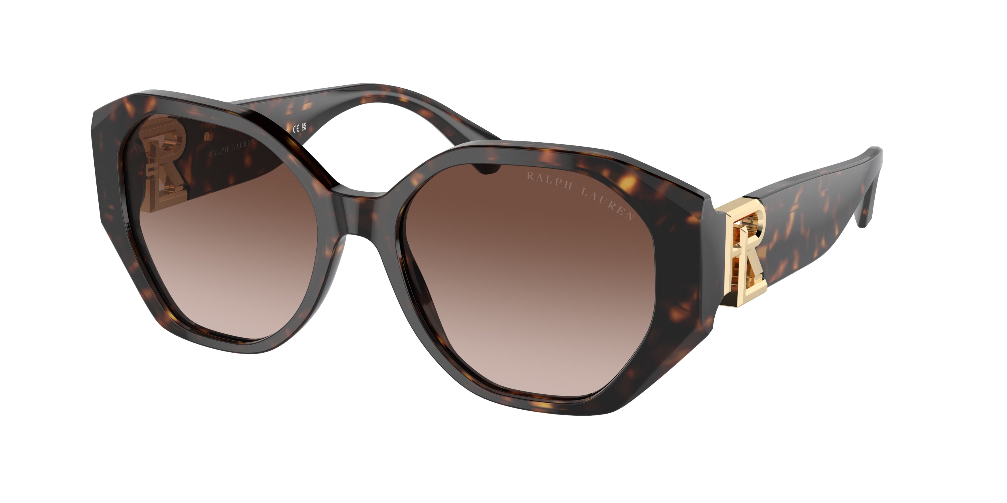 Ralph Lauren THE JULIETTE RL8220 Butterfly Sunglasses 500313-Dark Havana 54-145-17 - Color Map Brown