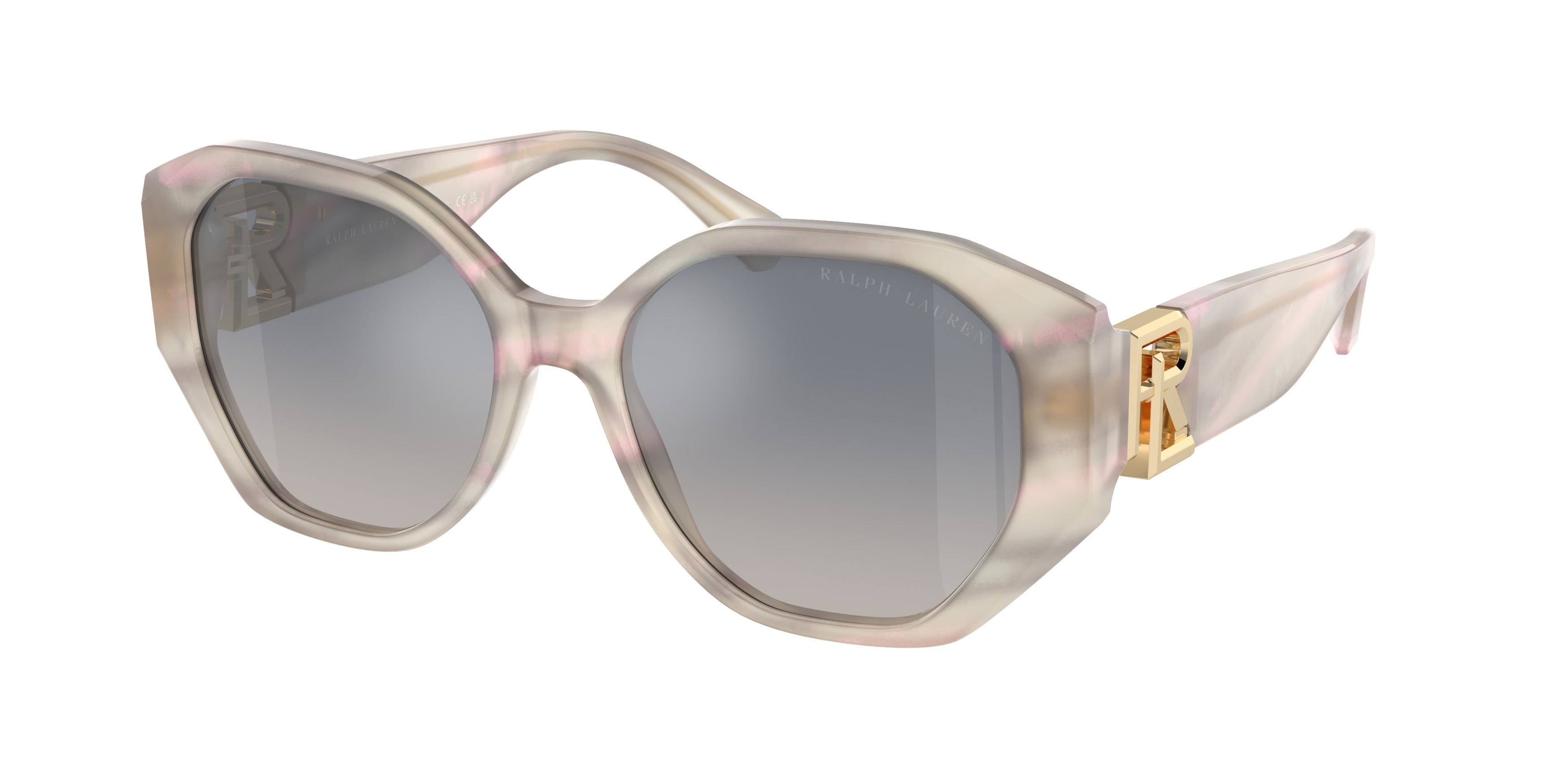 Ralph Lauren THE JULIETTE RL8220 Butterfly Sunglasses 61774L-Oystershell Lilac/Grey 54-145-17 - Color Map Grey