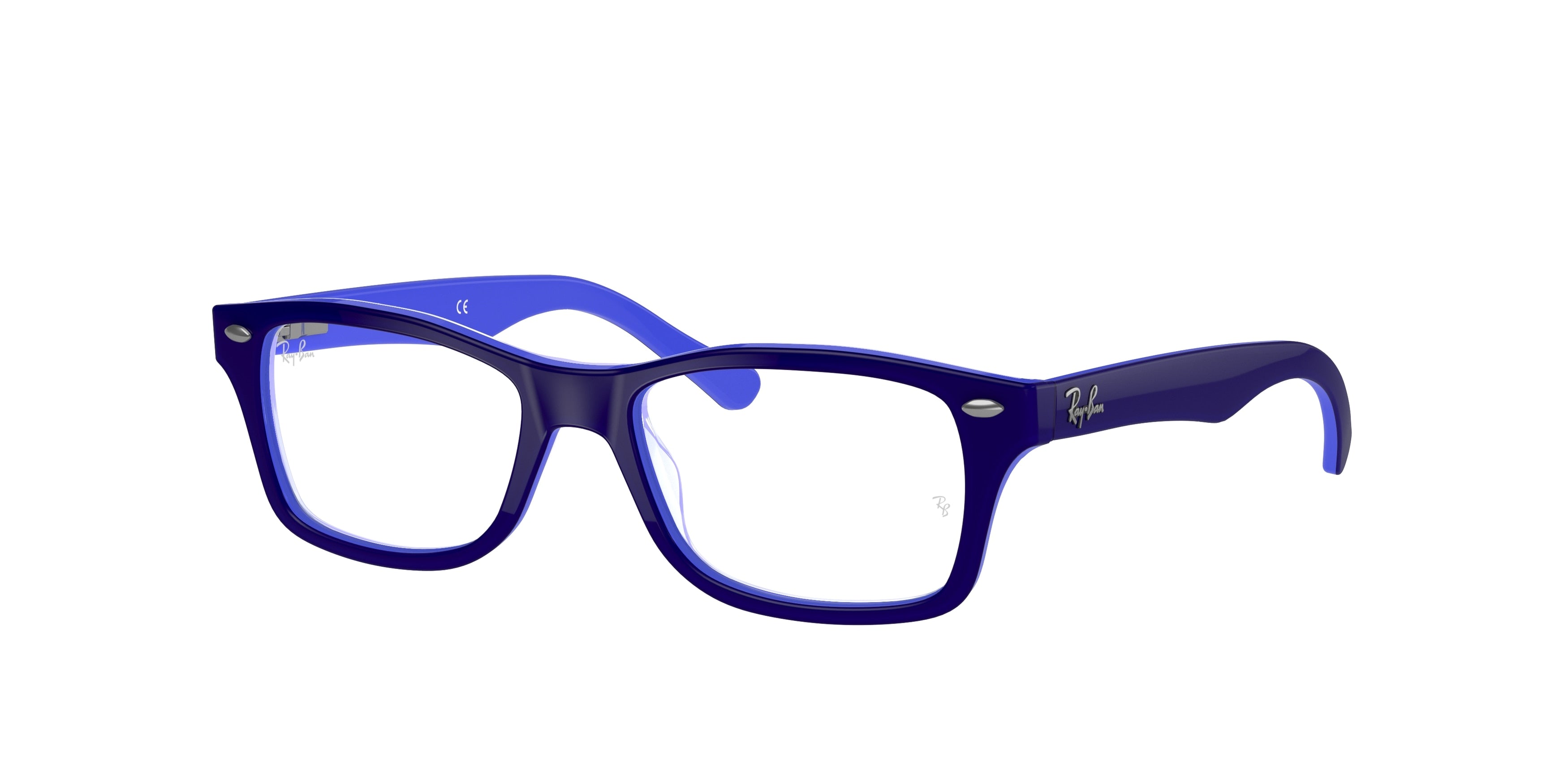 Ray-Ban Junior Vista RY1531 Square Eyeglasses 3839-Blue 48-130-16 - Color Map Blue