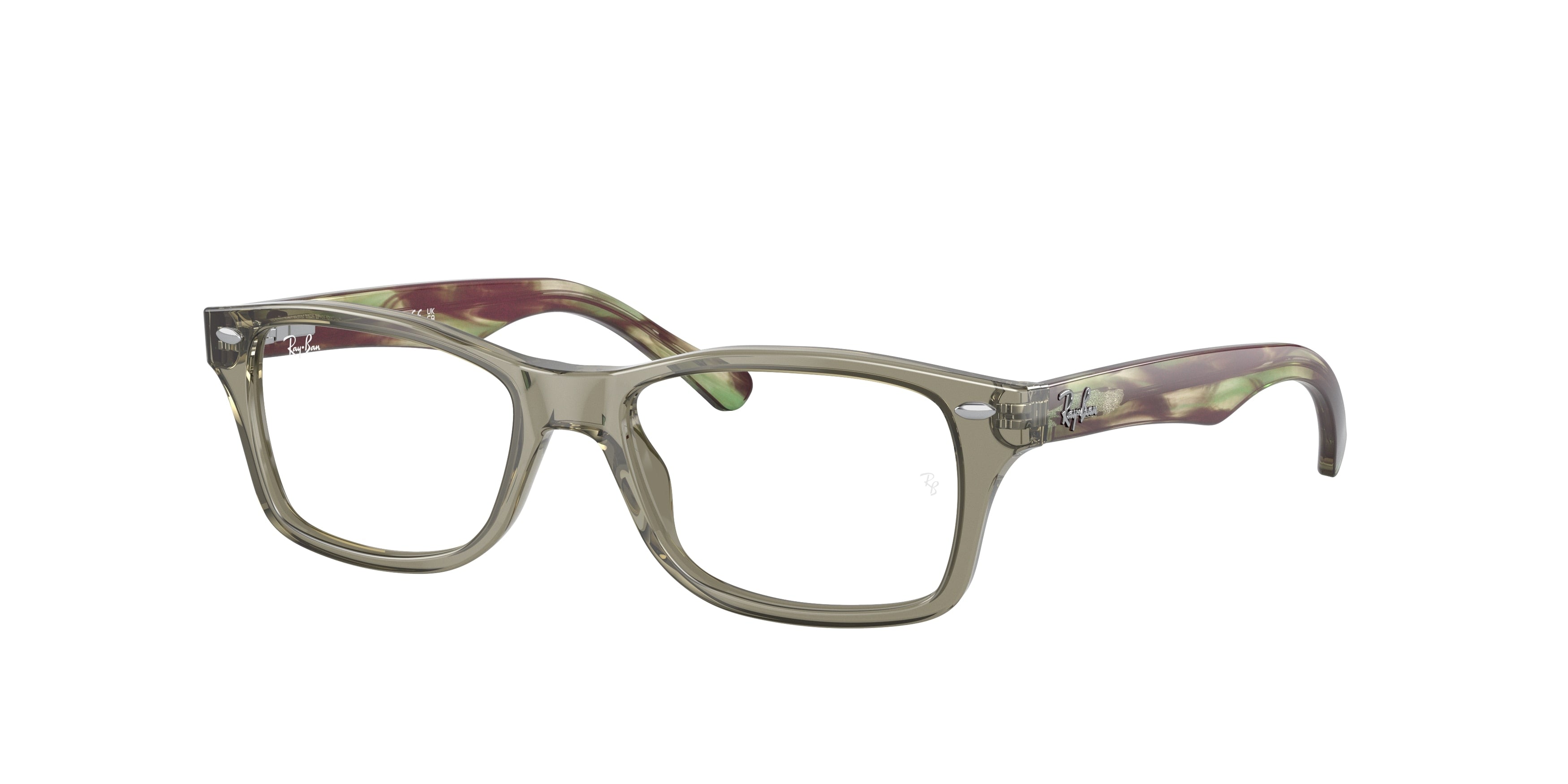 Ray-Ban Junior Vista RY1531 Square Eyeglasses 3925-Transparent Green 48-130-16 - Color Map Green