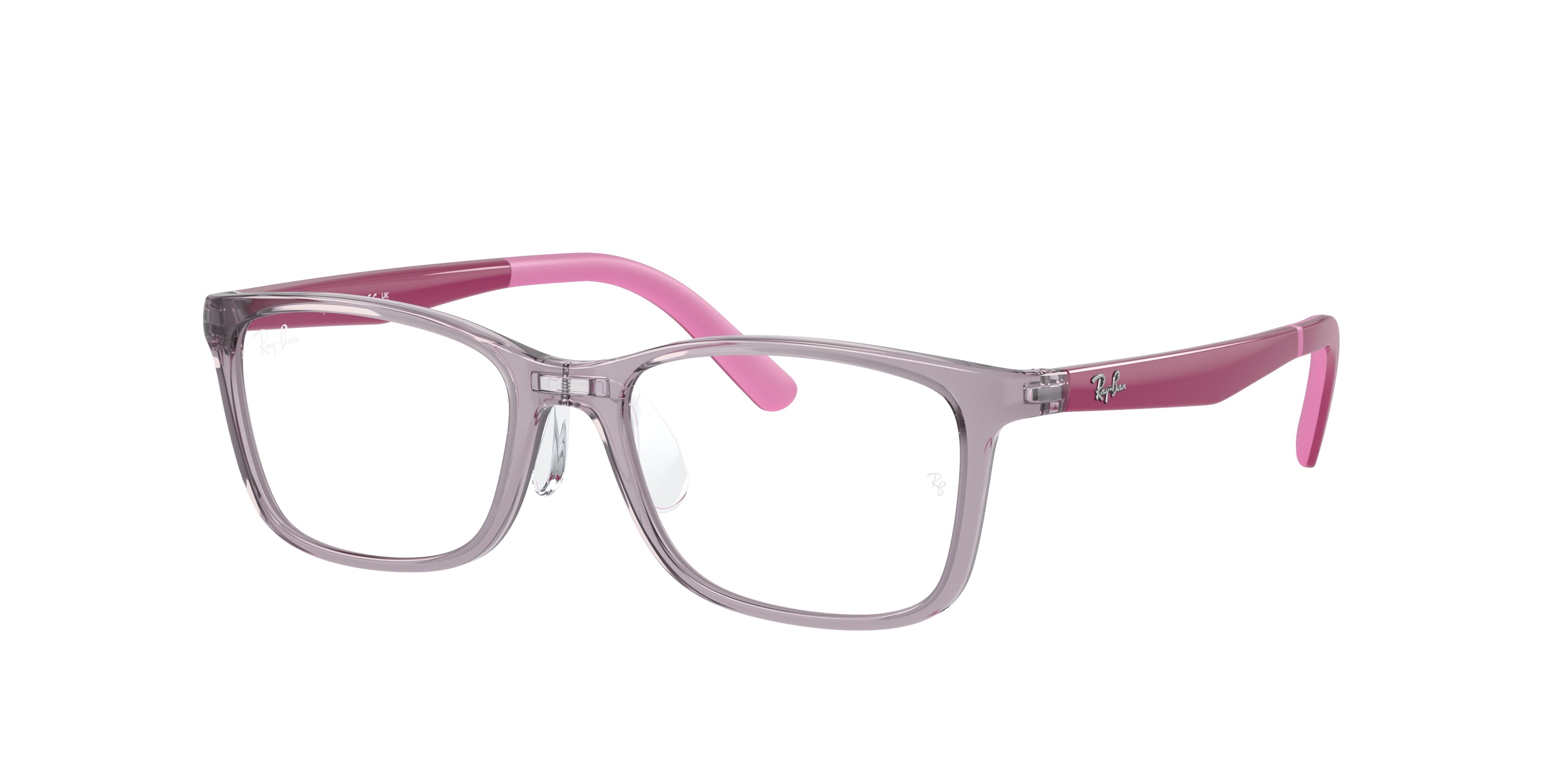 Ray-Ban Junior Vista RY1626D Rectangle Eyeglasses 3912-Transparent Pink 49-140-16 - Color Map Pink
