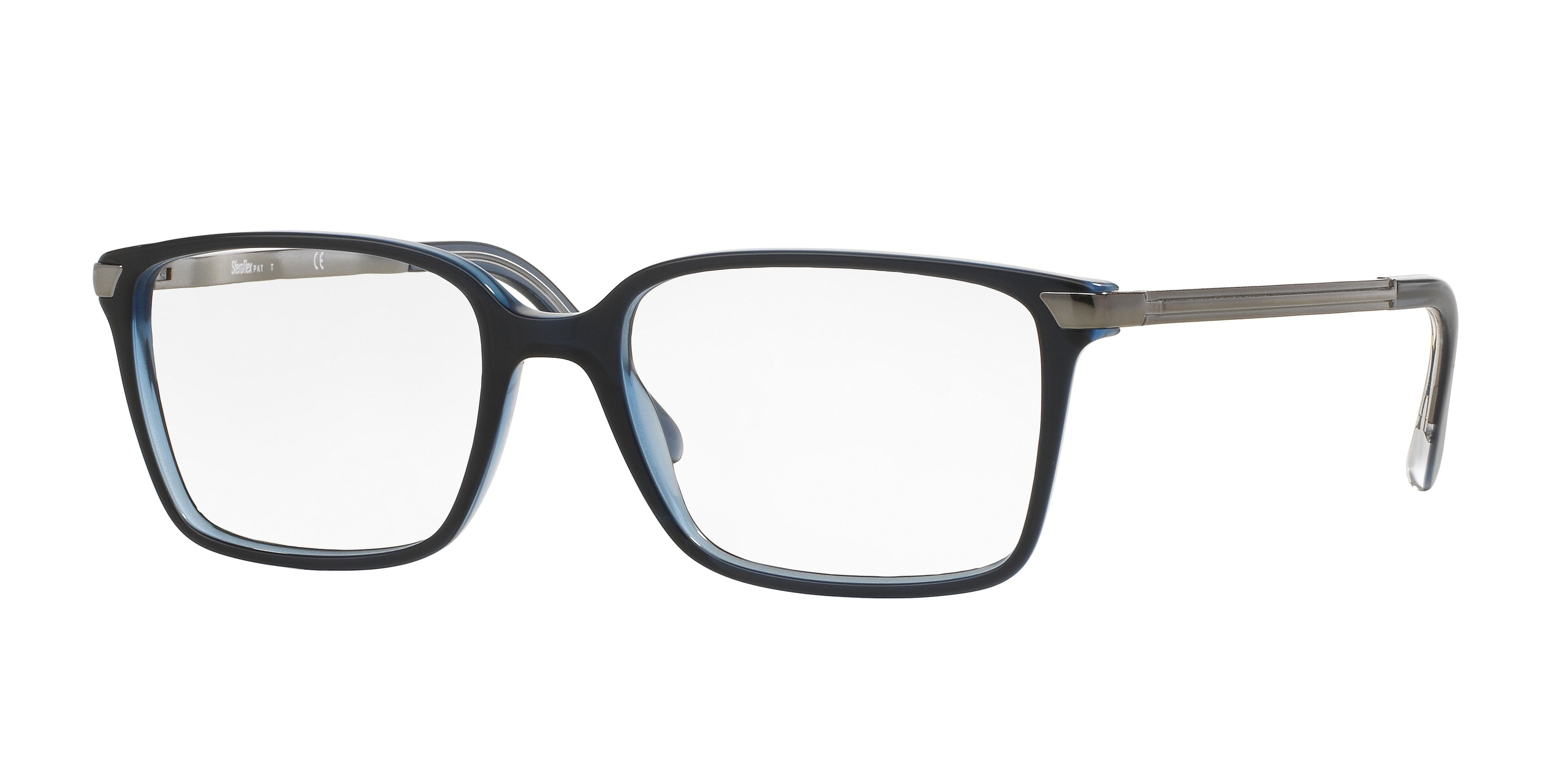 Sferoflex SF1143 Square Eyeglasses C584-Top Blue On Opal 55-145-18 - Color Map Blue