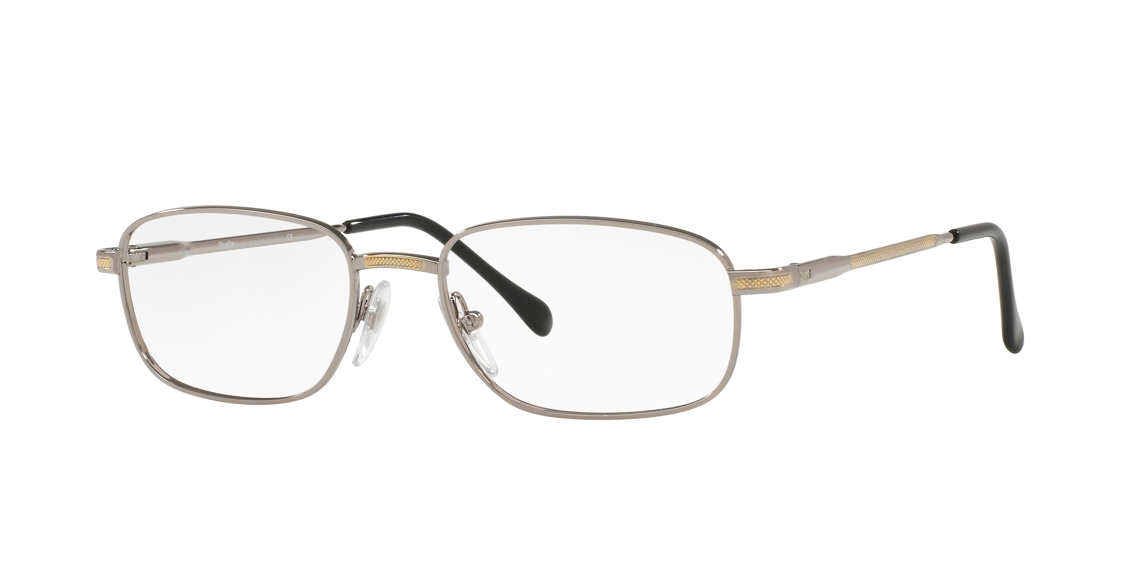 Sferoflex SF2086 Square Eyeglasses 131-Silver Gold 56-140-17 - Color Map Silver