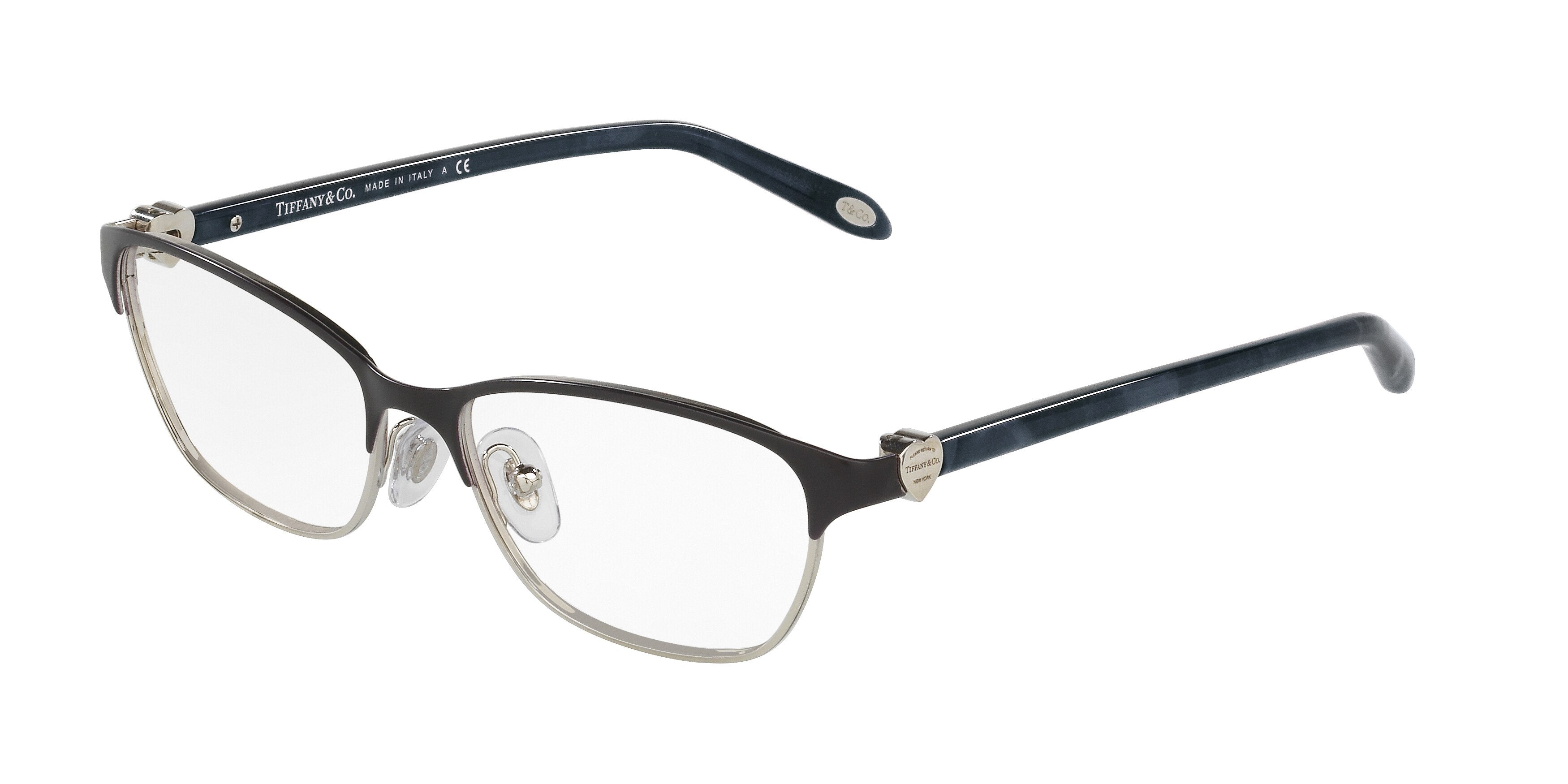 Tiffany TF1072 Cat Eye Eyeglasses 6107-Blue Navy 51-135-15 - Color Map Blue