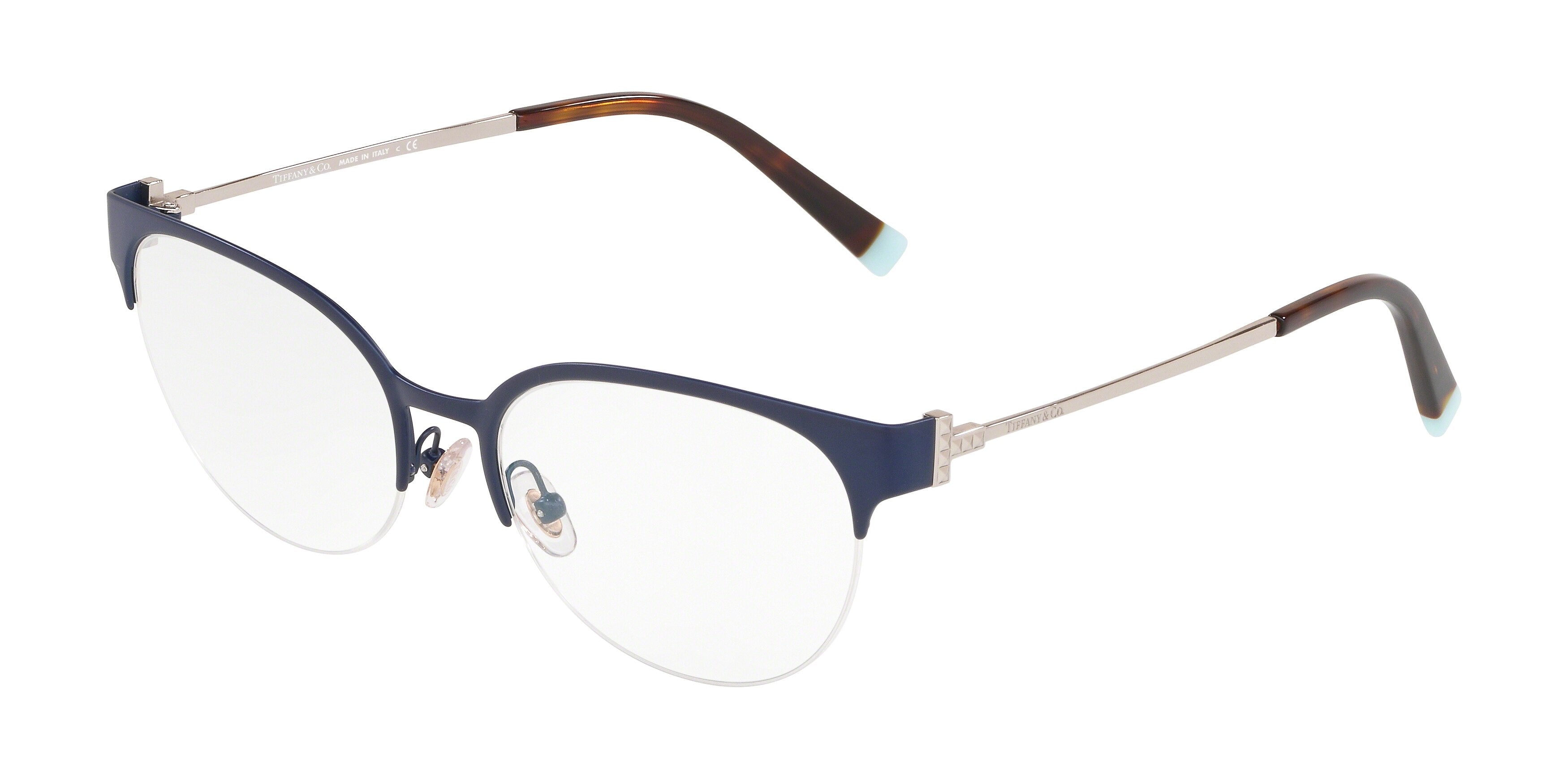 Tiffany TF1133 Oval Eyeglasses  6129-Matte Blue 53-140-17 - Color Map Blue