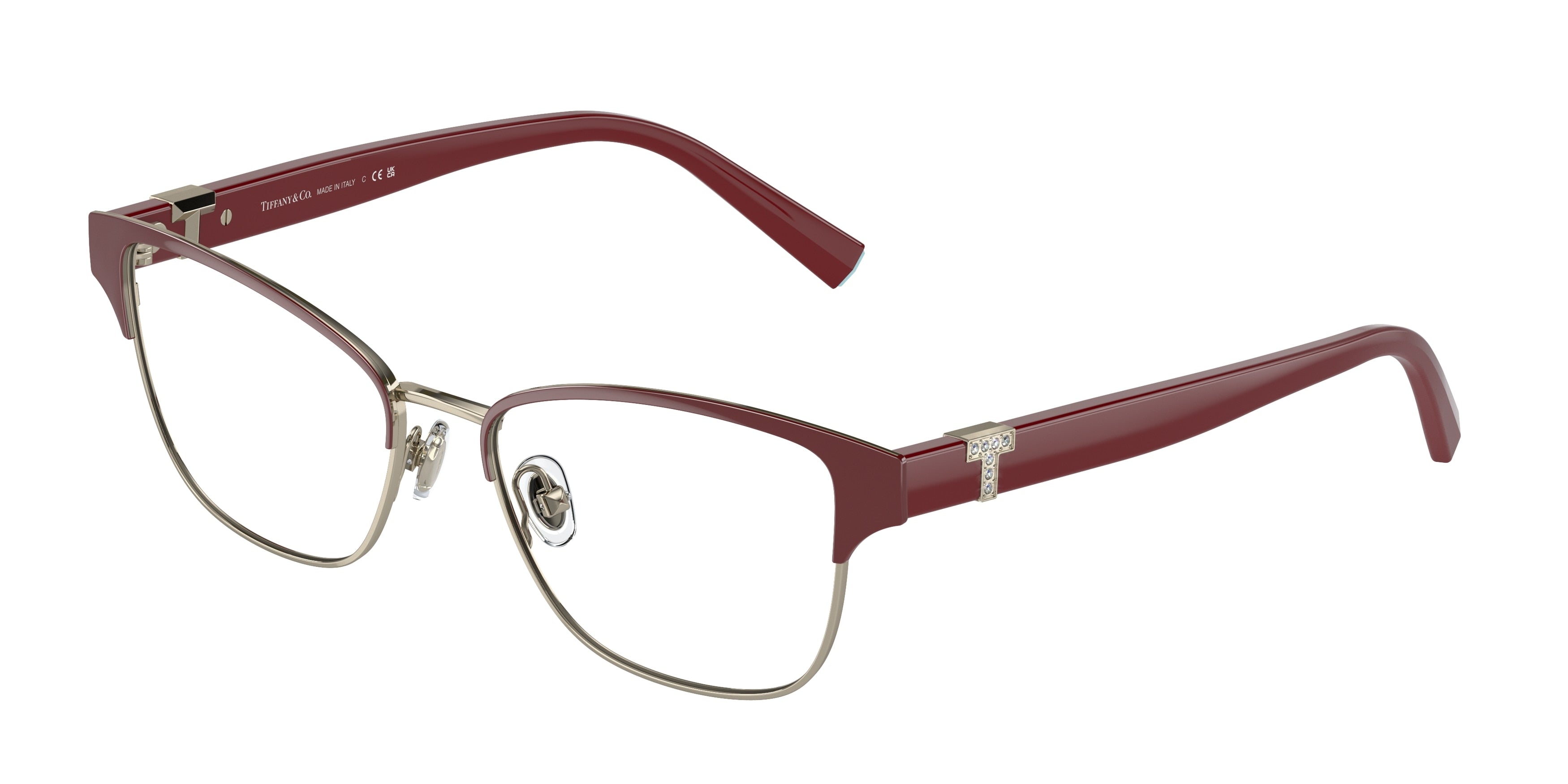 Tiffany TF1152B Cat Eye Eyeglasses 6185-Fired Brick On Pale Gold 52-140-16 - Color Map Copper