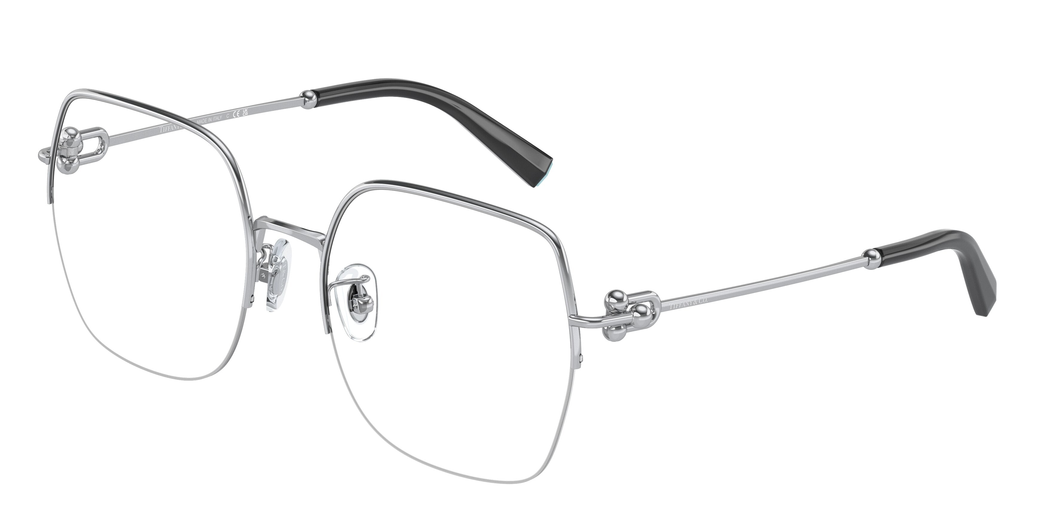Tiffany TF1153D Square Eyeglasses 6001-Silver 56-140-19 - Color Map Silver