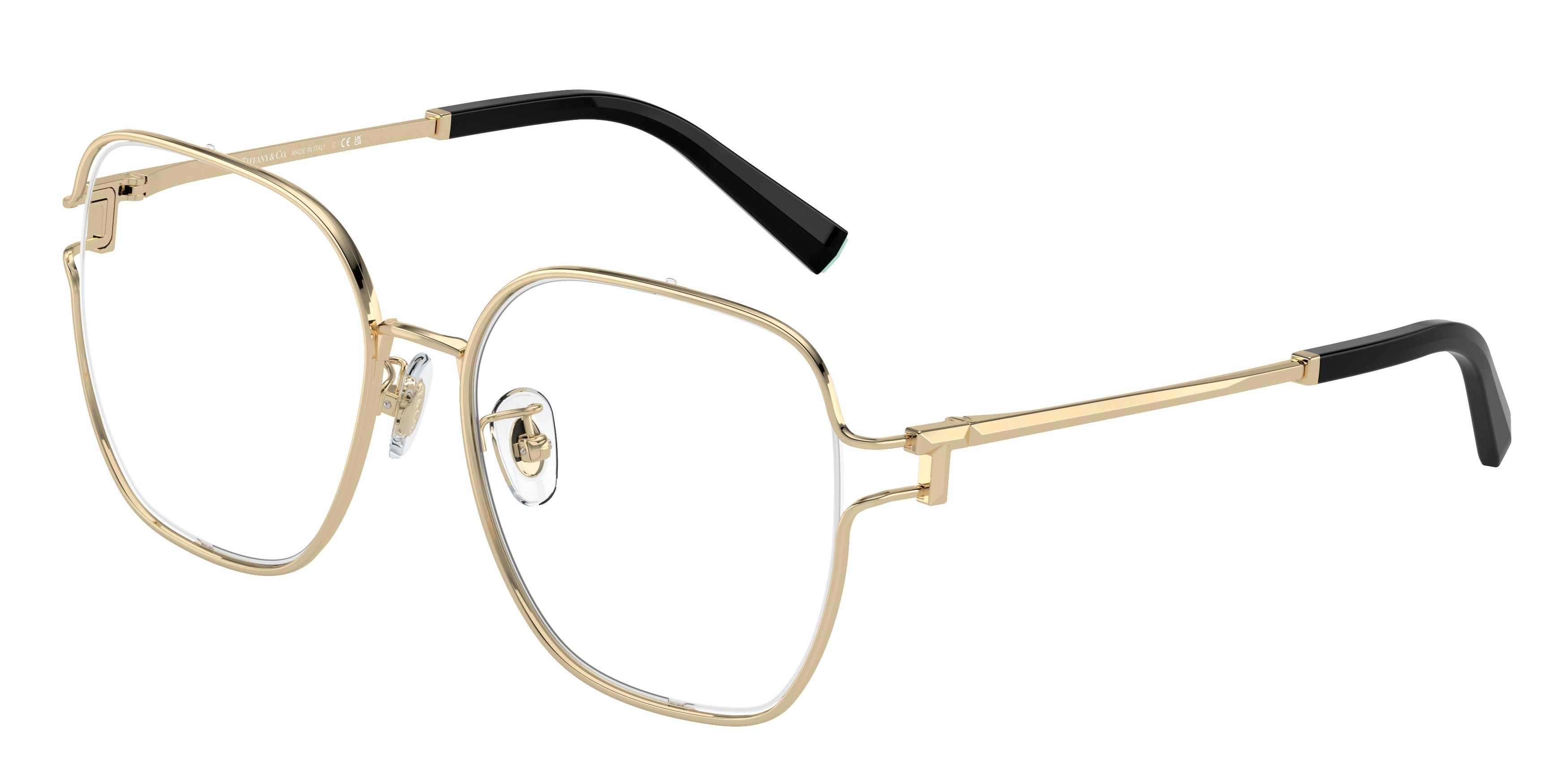 Tiffany TF1155D Square Eyeglasses  6021-Pale Gold 55-140-17 - Color Map Gold