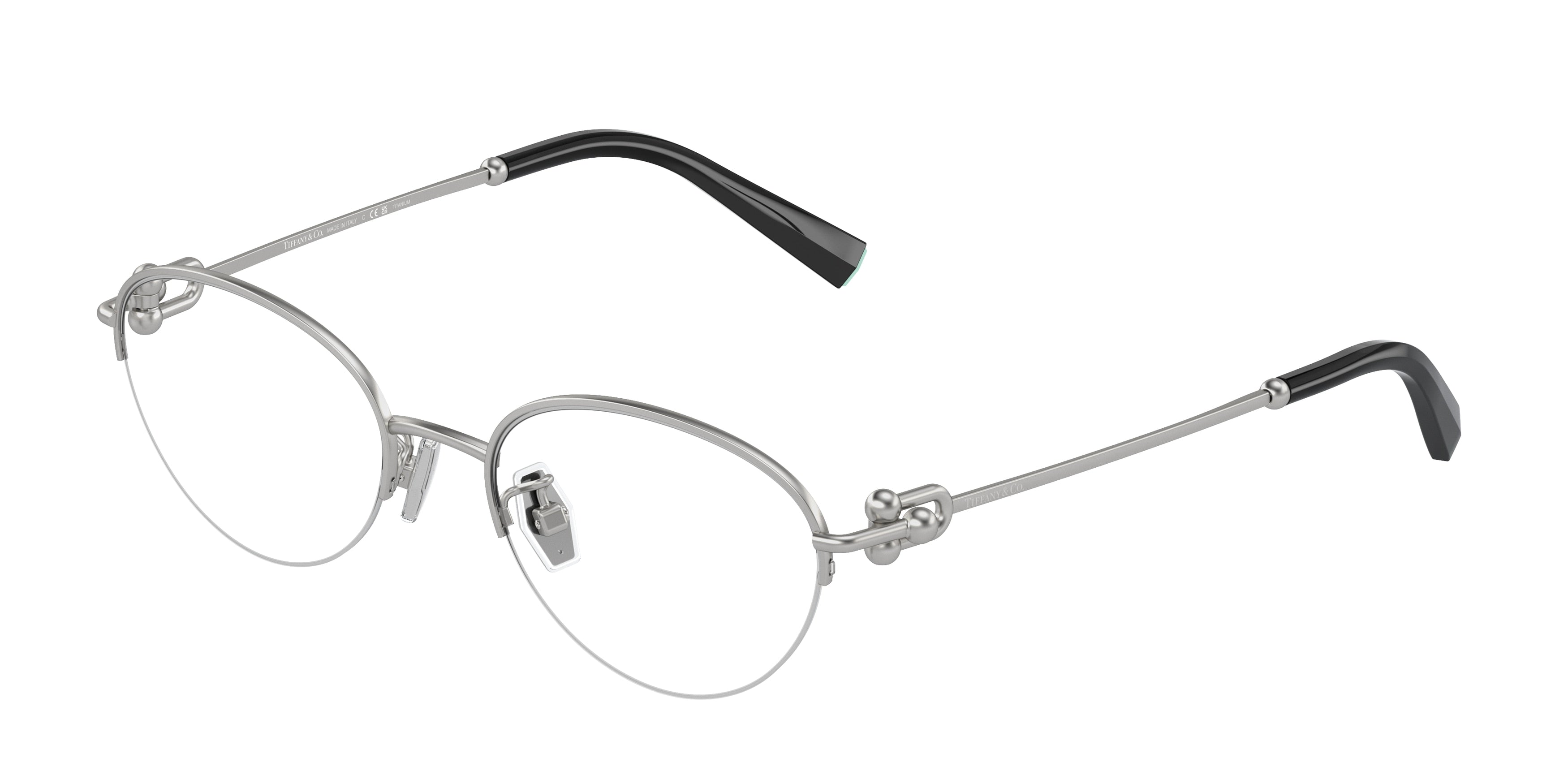 Tiffany TF1158TD Oval Eyeglasses 6001-Silver Opaque 50-140-18 - Color Map Silver