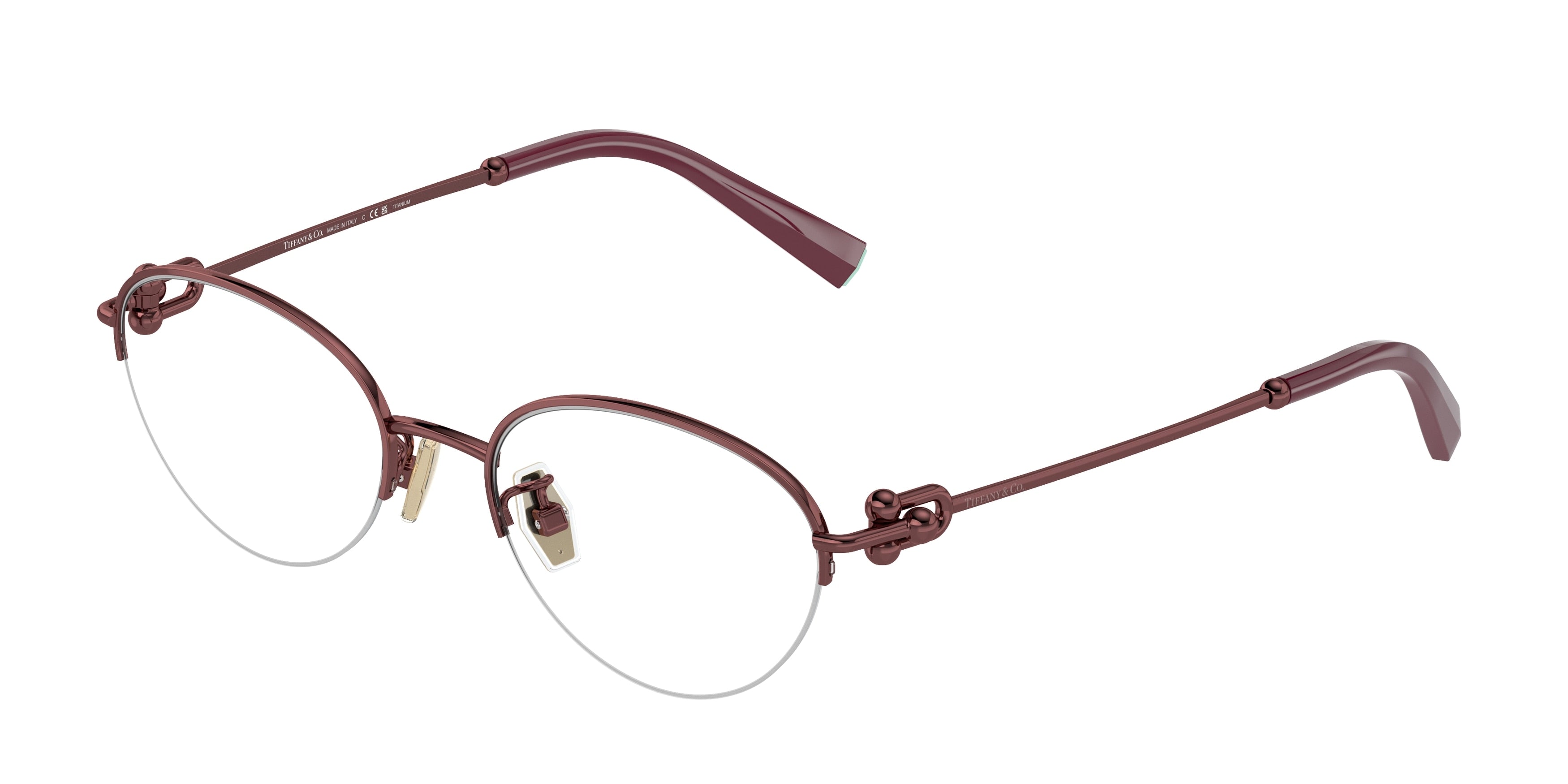Tiffany TF1158TD Oval Eyeglasses 6015-Bordeaux 50-140-18 - Color Map Red