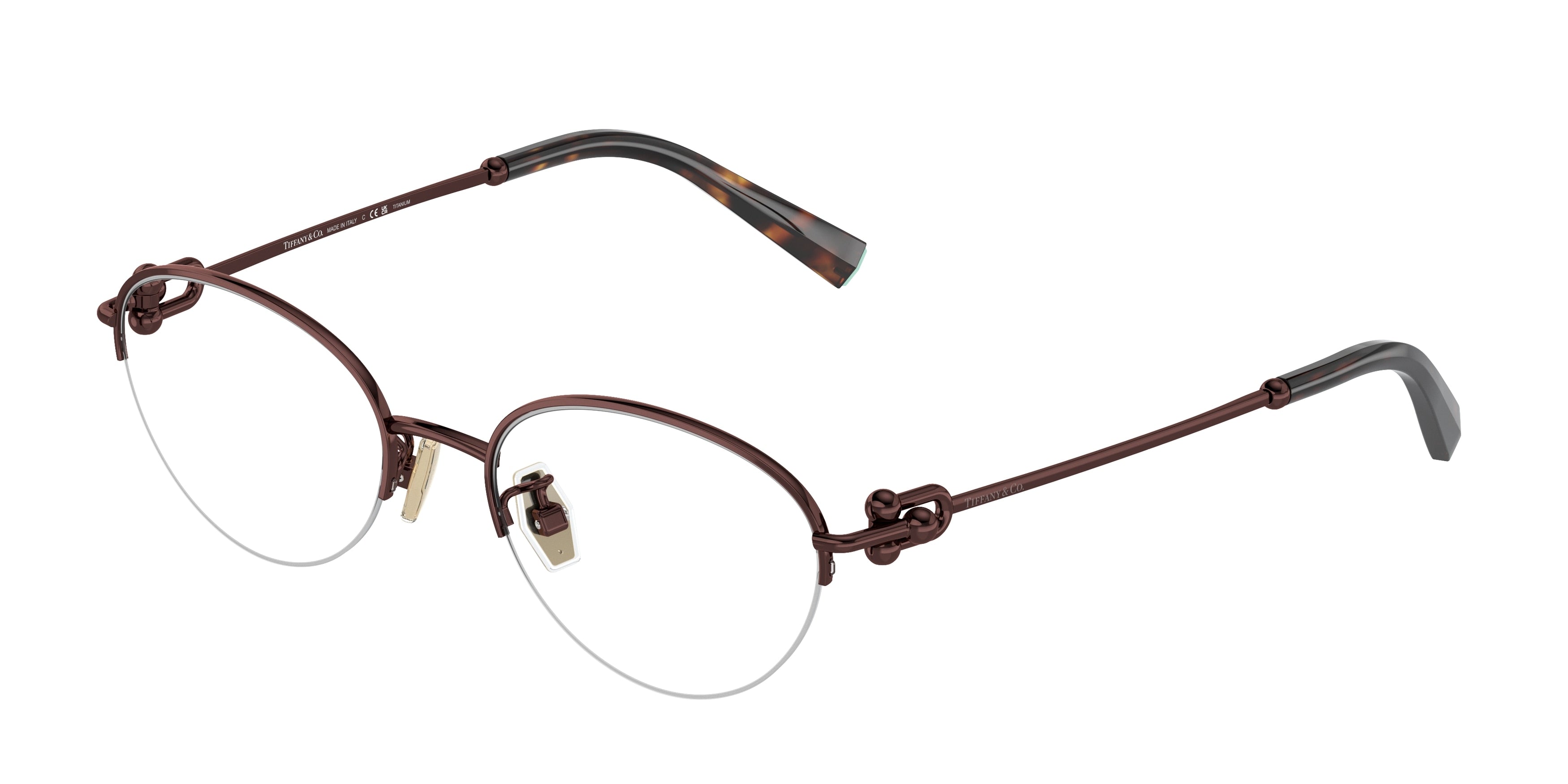 Tiffany TF1158TD Oval Eyeglasses 6046-Brown 50-140-18 - Color Map Brown