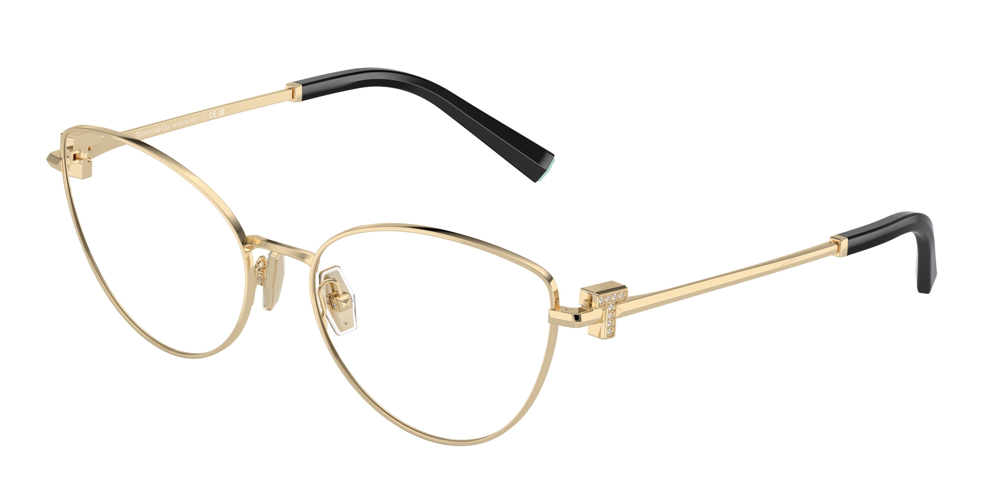 Tiffany TF1159B Cat Eye Eyeglasses 6021-Pale Gold 56-140-17 - Color Map Gold