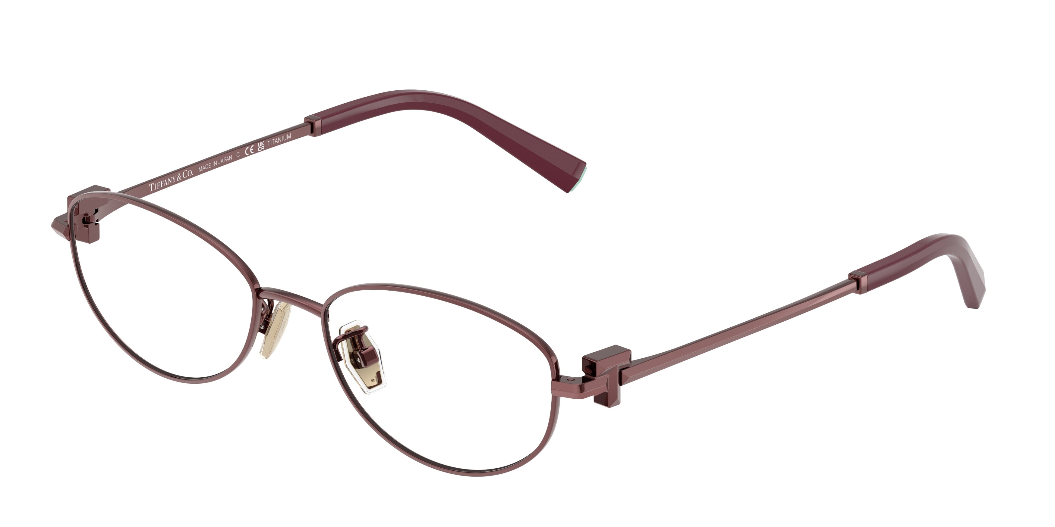 Tiffany TF1162TD Oval Eyeglasses 6015-Burgundy 52-140-17 - Color Map Violet