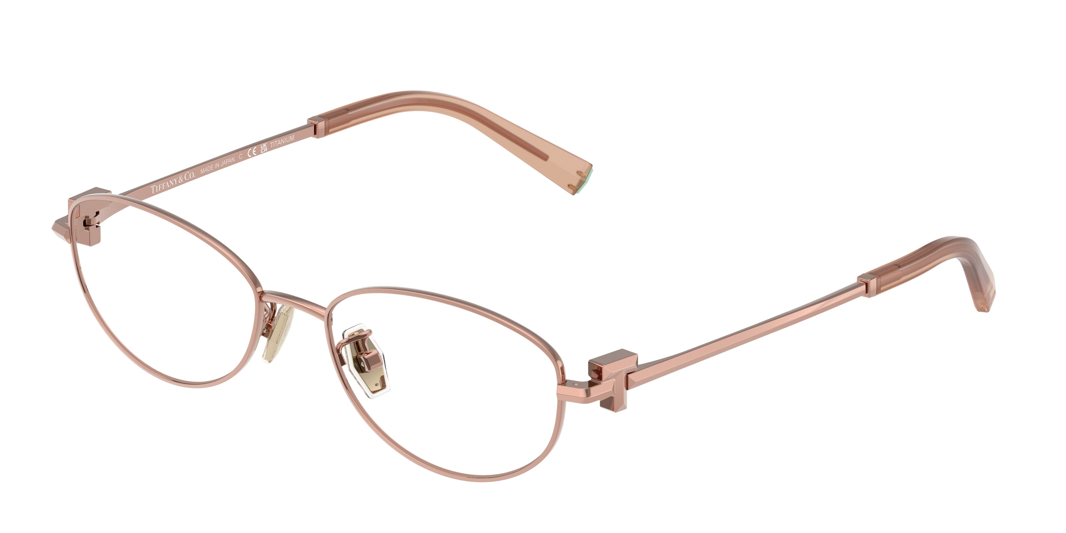 Tiffany TF1162TD Oval Eyeglasses 6168-Rose Gold 52-140-17 - Color Map Gold