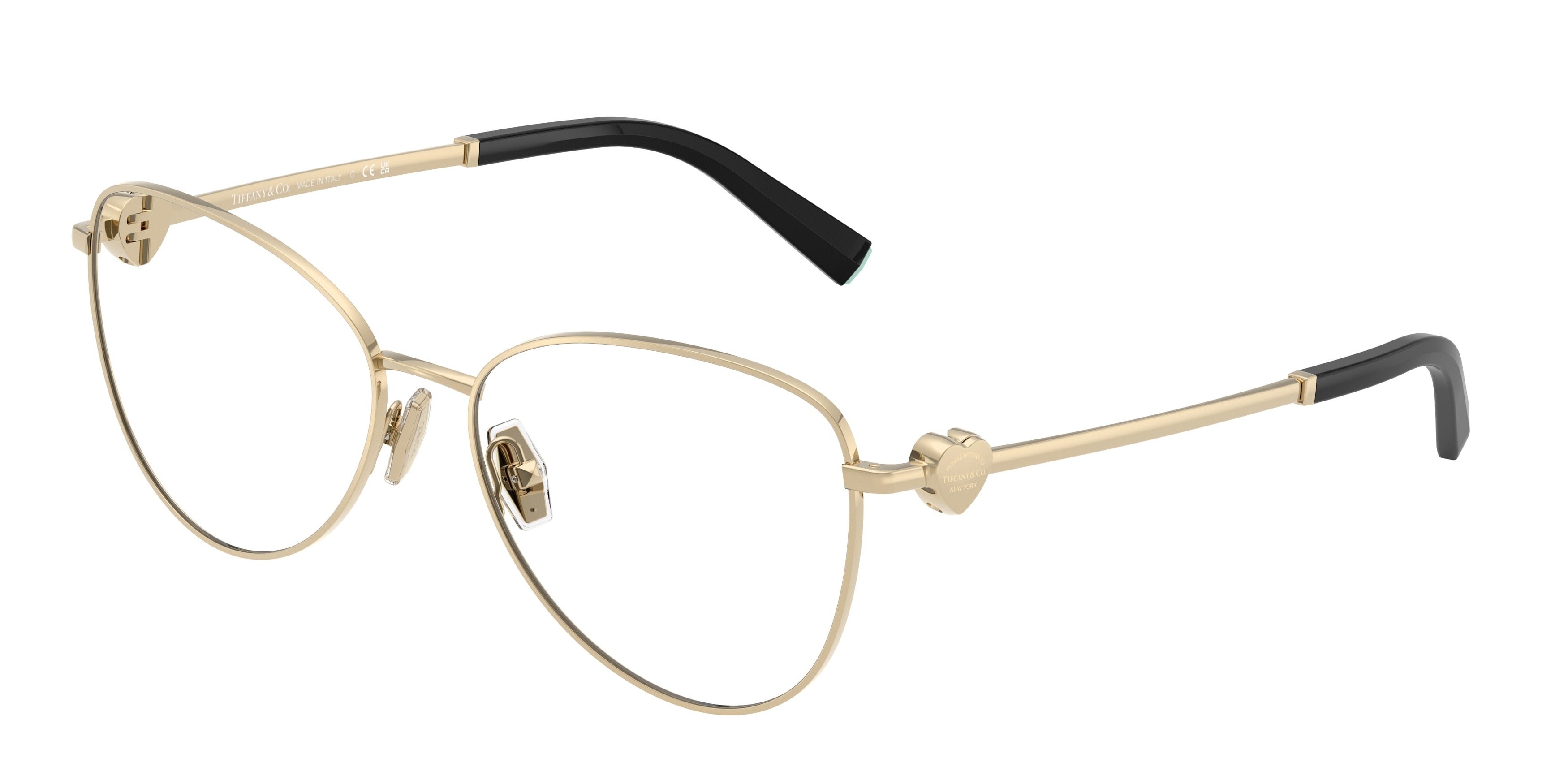 Tiffany TF1163B Pilot Eyeglasses 6021-Pale Gold 56-140-16 - Color Map Gold