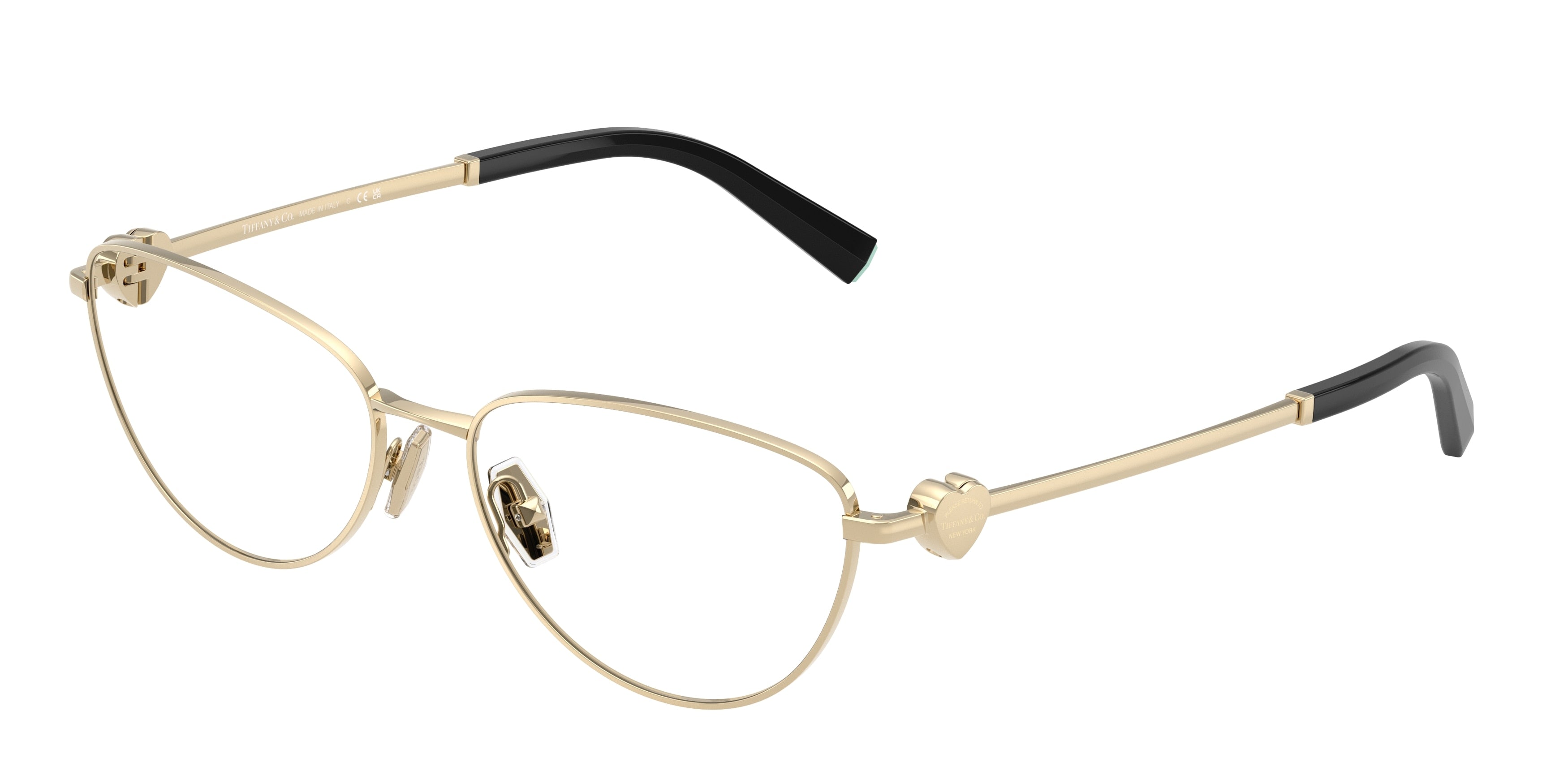 Tiffany TF1164B Oval Eyeglasses 6021-Pale Gold 56-140-16 - Color Map Gold