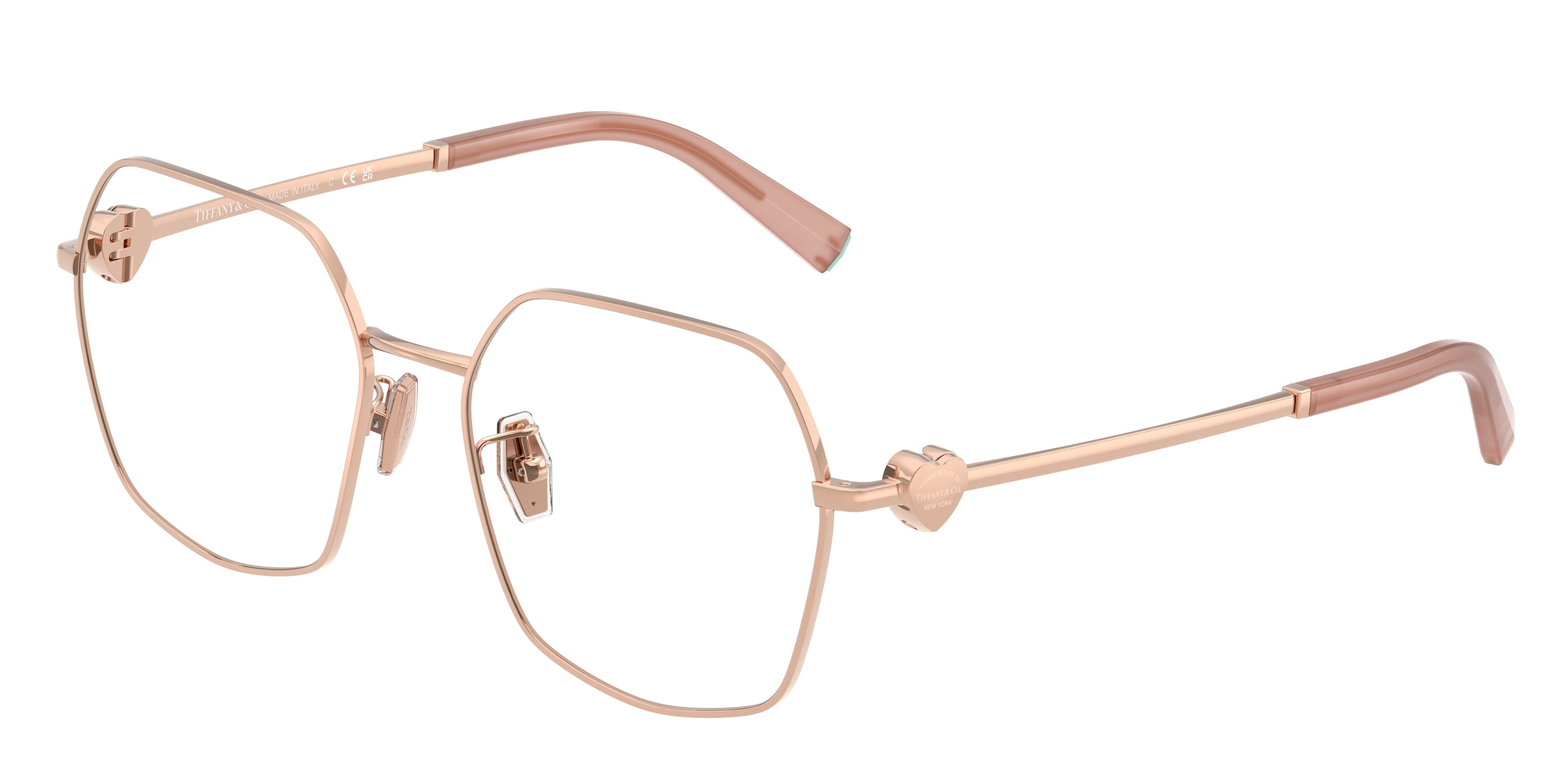Tiffany TF1165BD Irregular Eyeglasses 6105-Rose Gold 54-145-17 - Color Map Gold