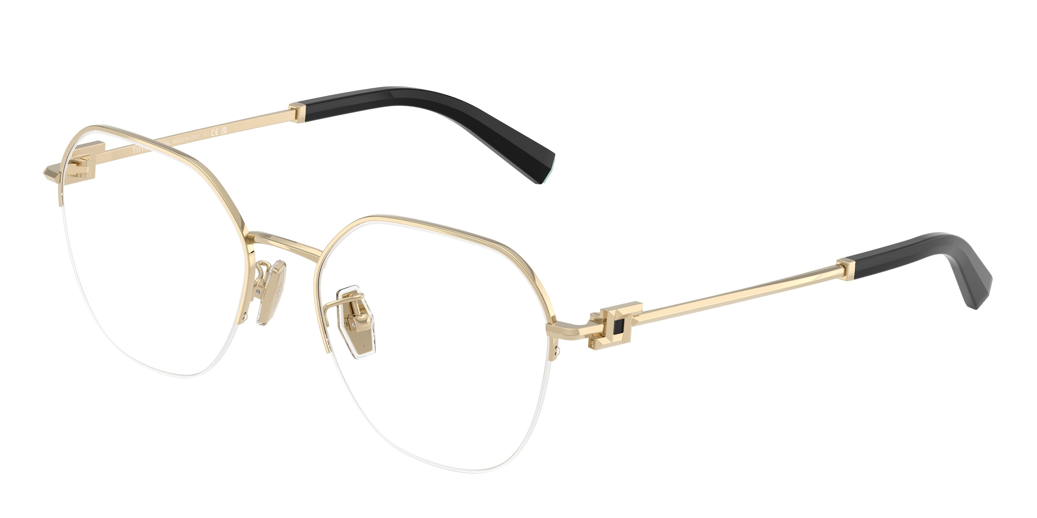 Tiffany TF1167D Round Eyeglasses 6021-Pale Gold 53-140-18 - Color Map Gold