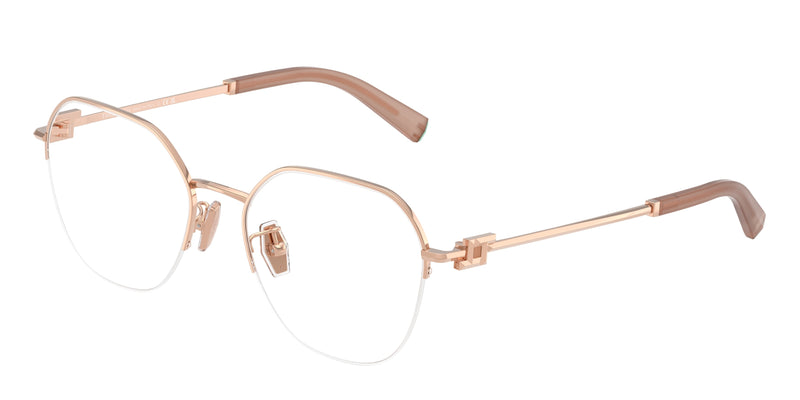 Tiffany TF1167D Round Eyeglasses 6105-Rose Gold 53-140-18 - Color Map Gold