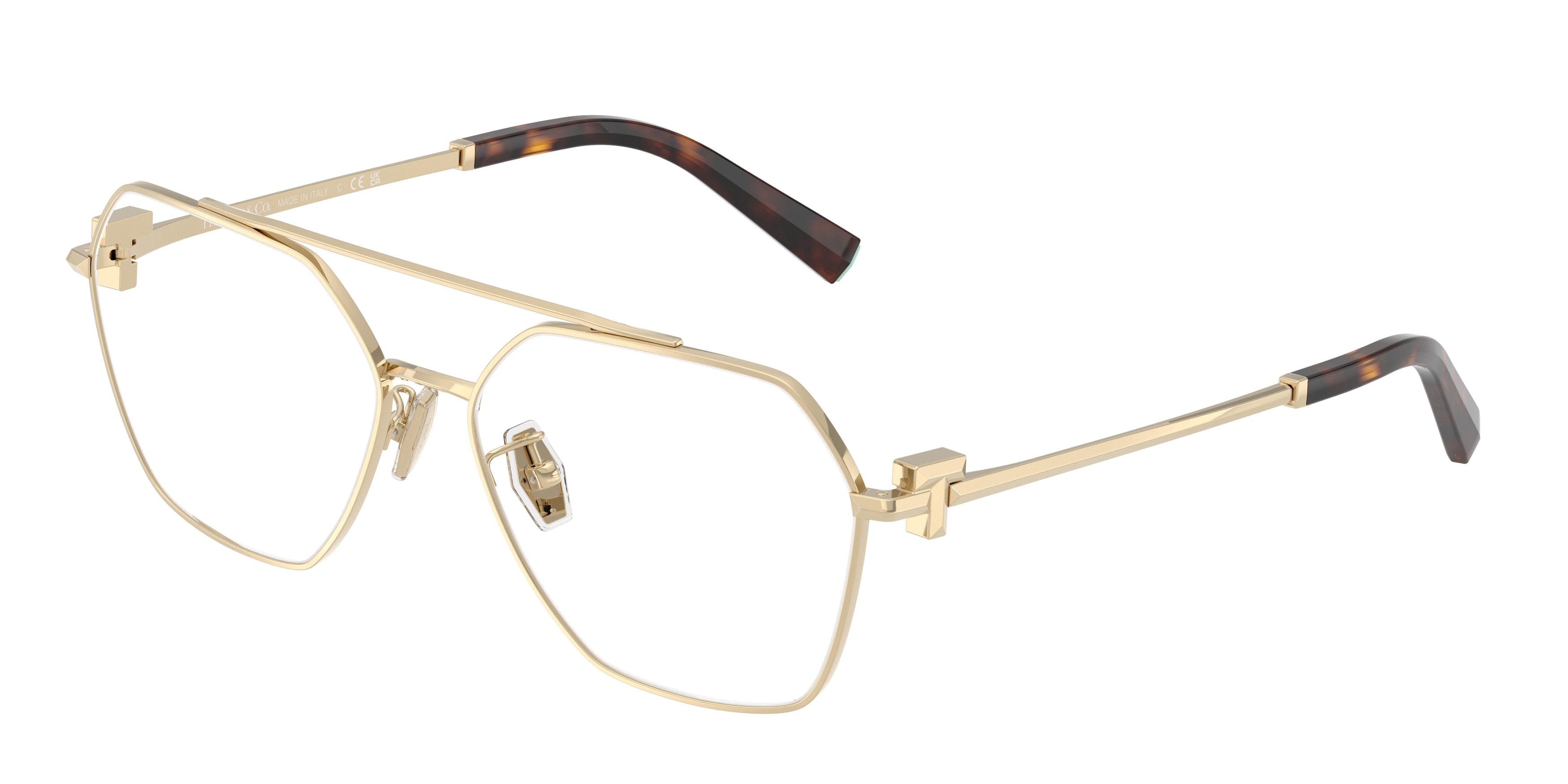 Tiffany TF1169 Irregular Eyeglasses 6021-Pale Gold 57-140-15 - Color Map Gold