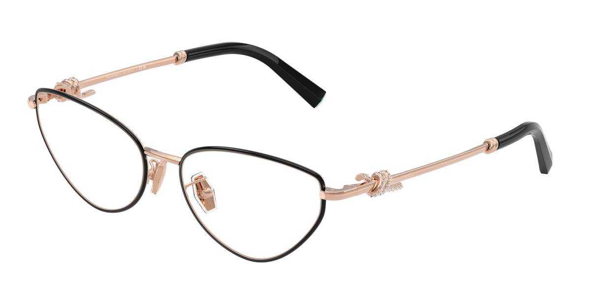 Tiffany TF1172B Cat Eye Eyeglasses for Women — Free Shipping - 56-140-16 / 6162-Black On Rose Gold