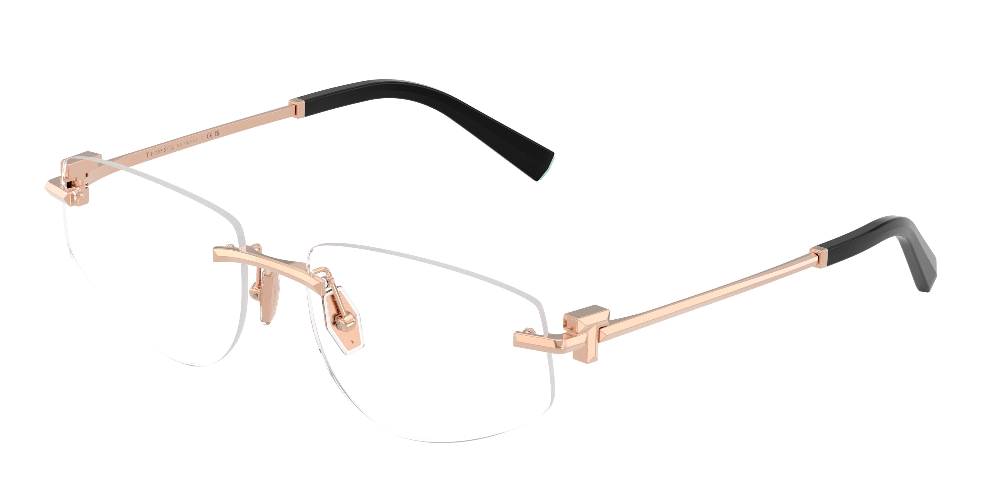 Tiffany TF1175 Irregular Eyeglasses 6105-Rose Gold 56-140-17 - Color Map Gold