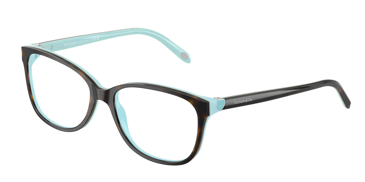 Tiffany TF2097 Square Eyeglasses 8134-Havana 52-135-16 - Color Map Tortoise