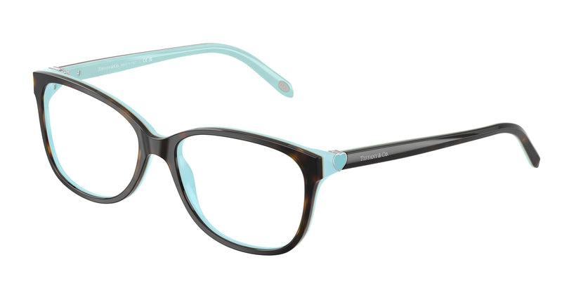 Tiffany TF2097 Square Eyeglasses 8134-Havana 52-135-16 - Color Map Tortoise