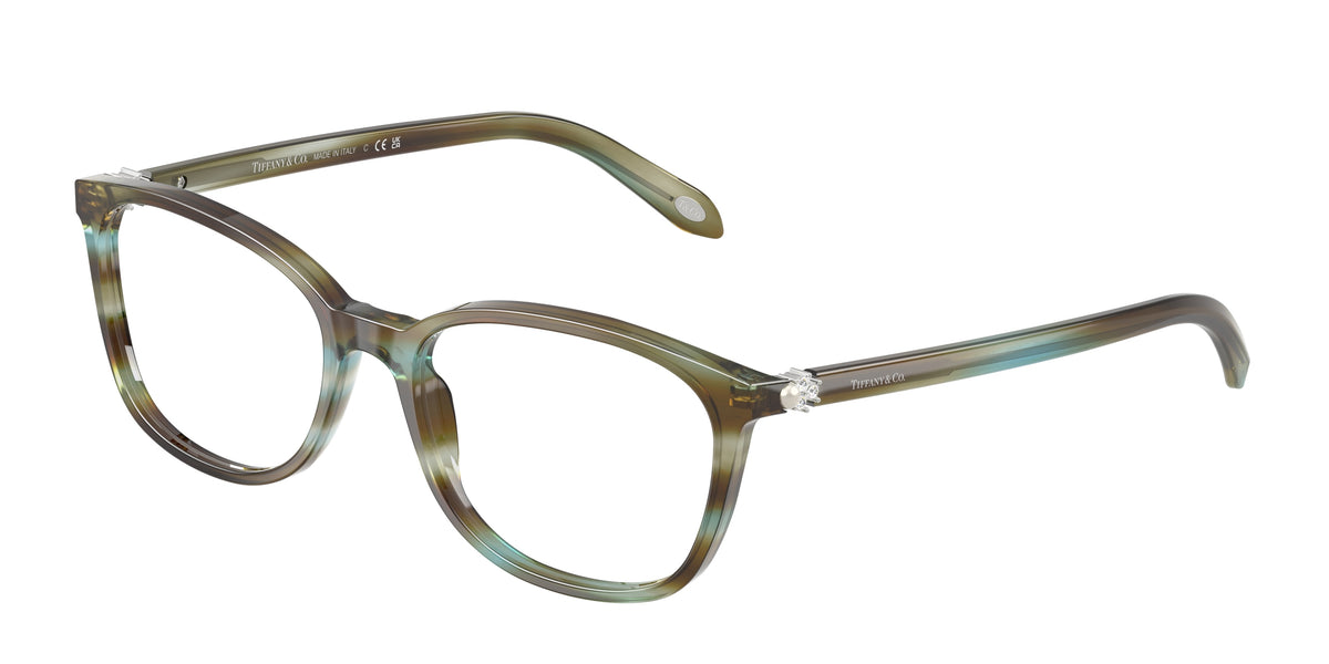 Tiffany TF2109HB Square Eyeglasses 8124-Ocean Turquoise 53-140-17 - Color Map Blue