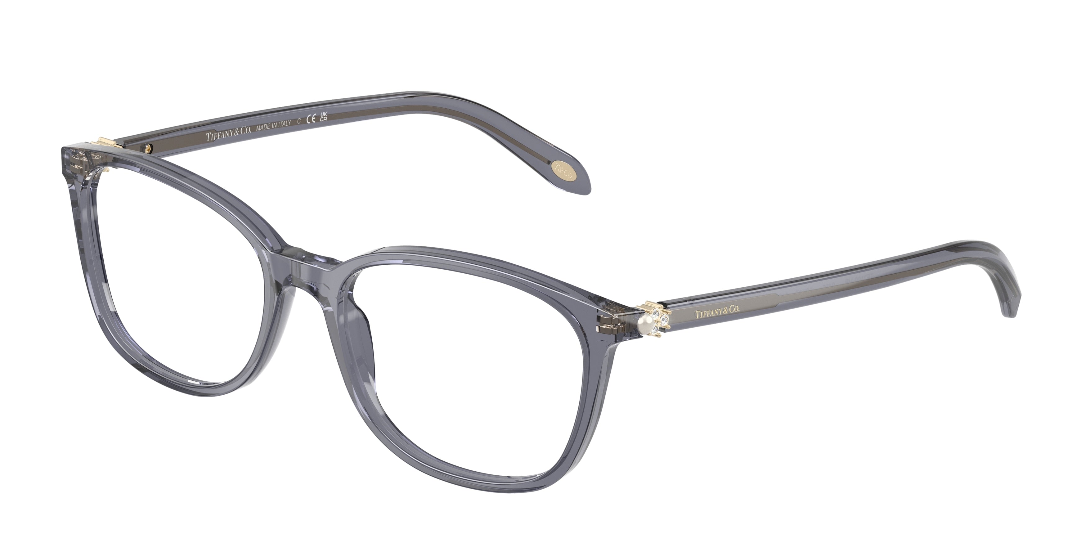 Tiffany TF2109HB Square Eyeglasses 8405-Crystal Dark Violet 53-140-17 - Color Map Violet