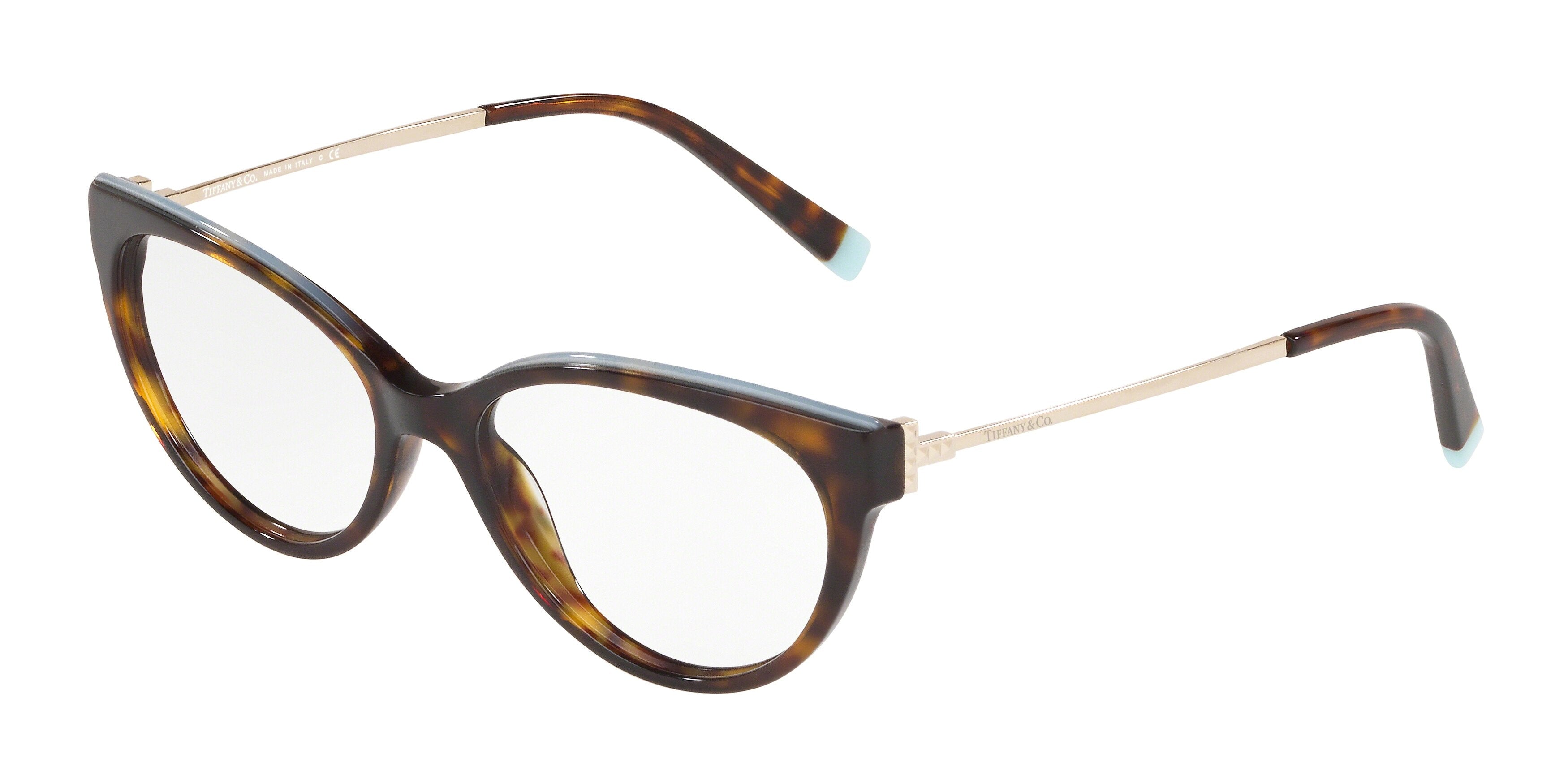 Tiffany TF2183 Cat Eye Eyeglasses 8015-Havana 52-140-16 - Color Map Tortoise