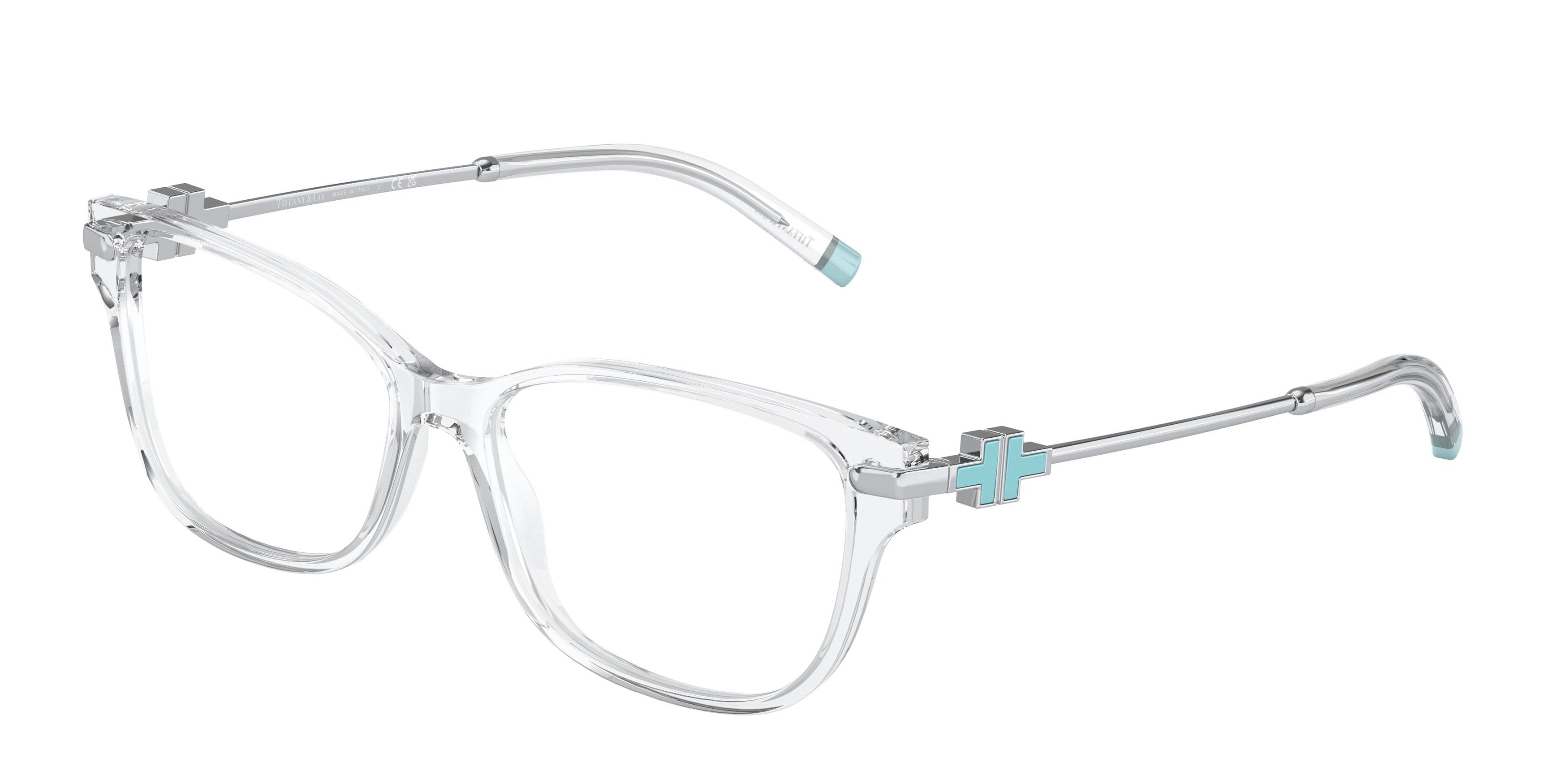Tiffany TF2207F Rectangle Eyeglasses 8047-Clear 54-140-15 - Color Map Transparent