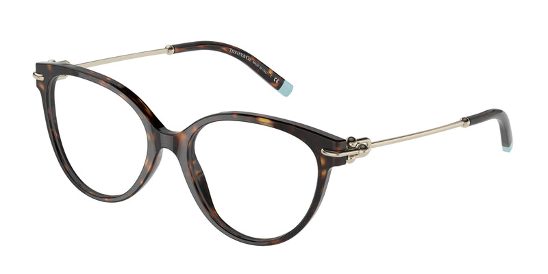 Tiffany TF2217 Cat Eye Eyeglasses 8015-Havana 53-140-17 - Color Map Tortoise