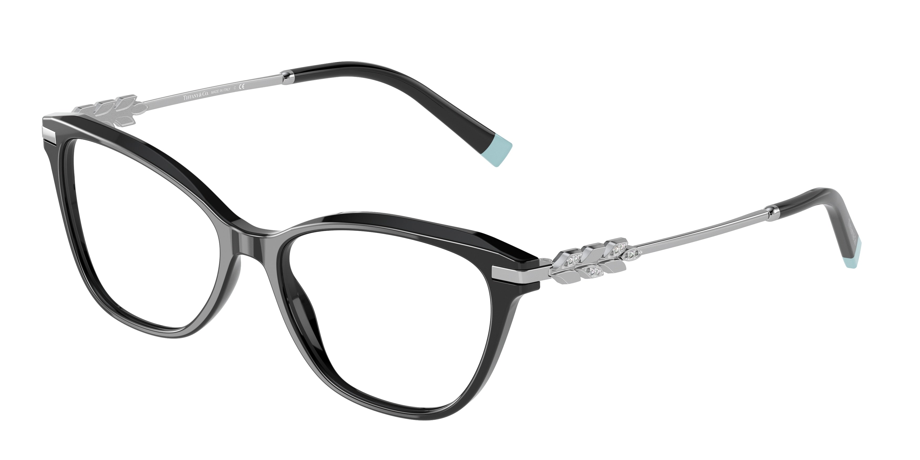 Tiffany TF2219BF Pillow Eyeglasses 8001-Black 52-140-16 - Color Map Black