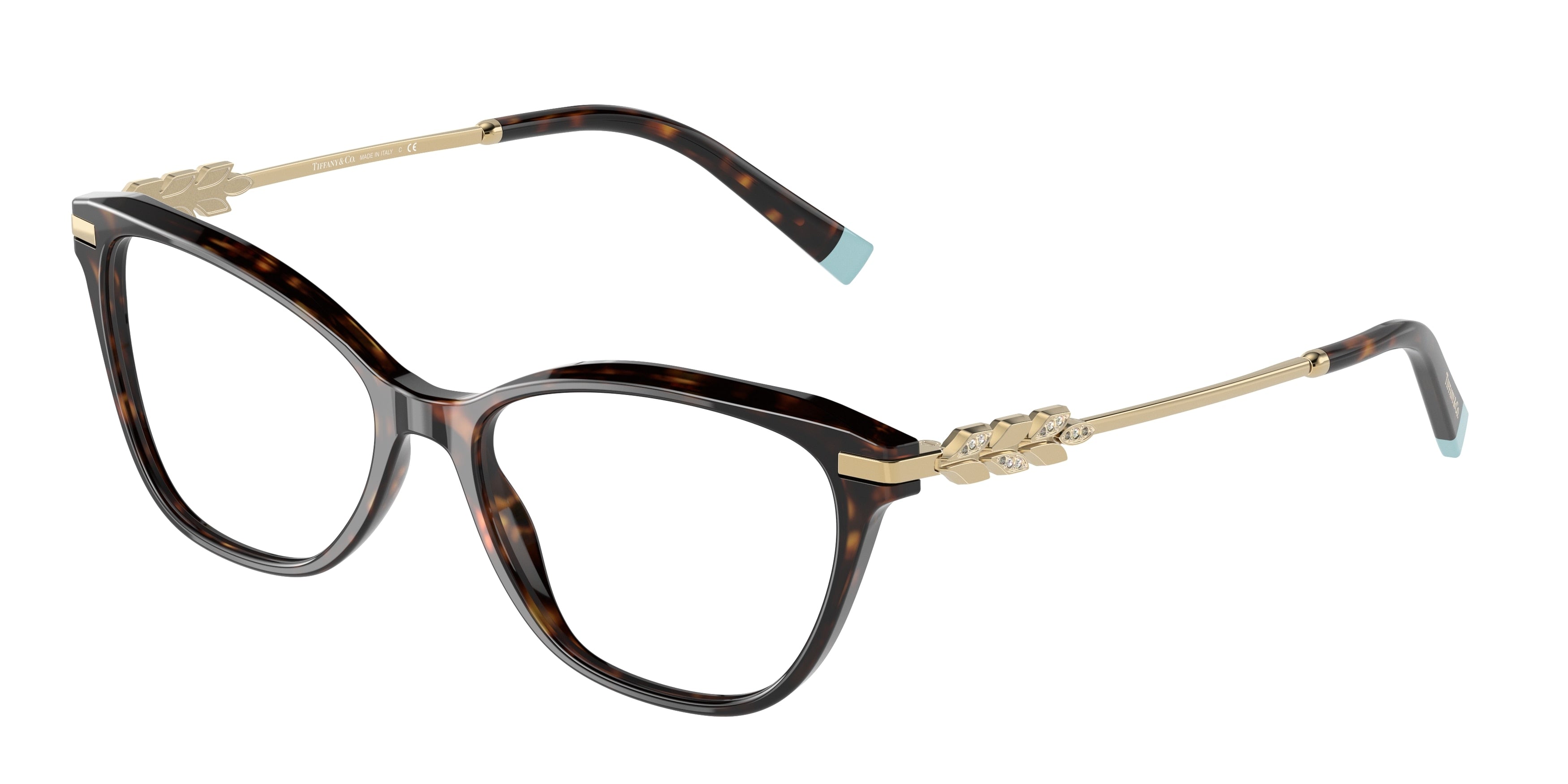 Tiffany TF2219B Pillow Eyeglasses 8015-Havana 54-140-16 - Color Map Tortoise
