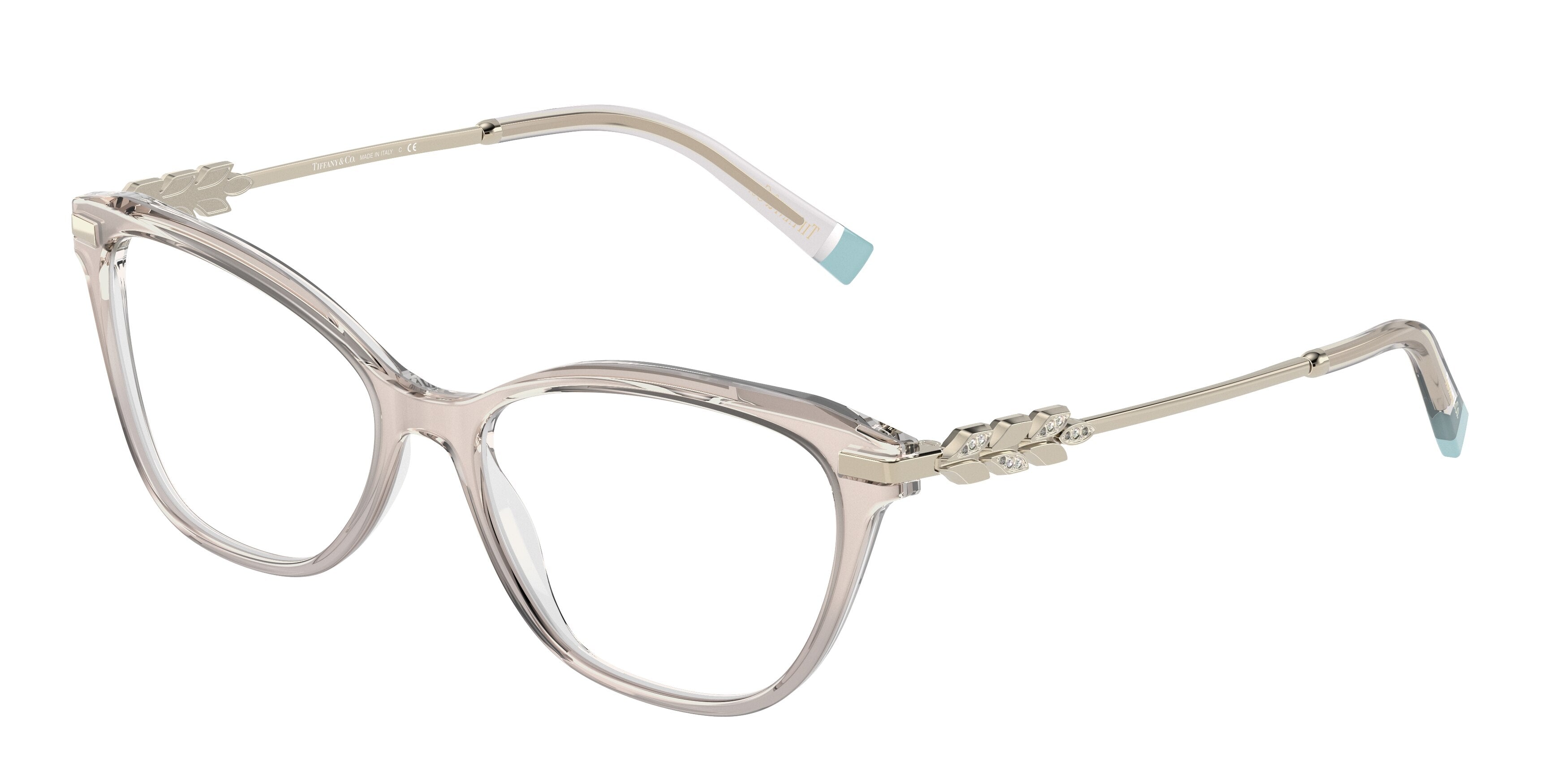 Tiffany TF2219B Pillow Eyeglasses 8335-Satin Champagne Gradient 54-140-16 - Color Map Brown