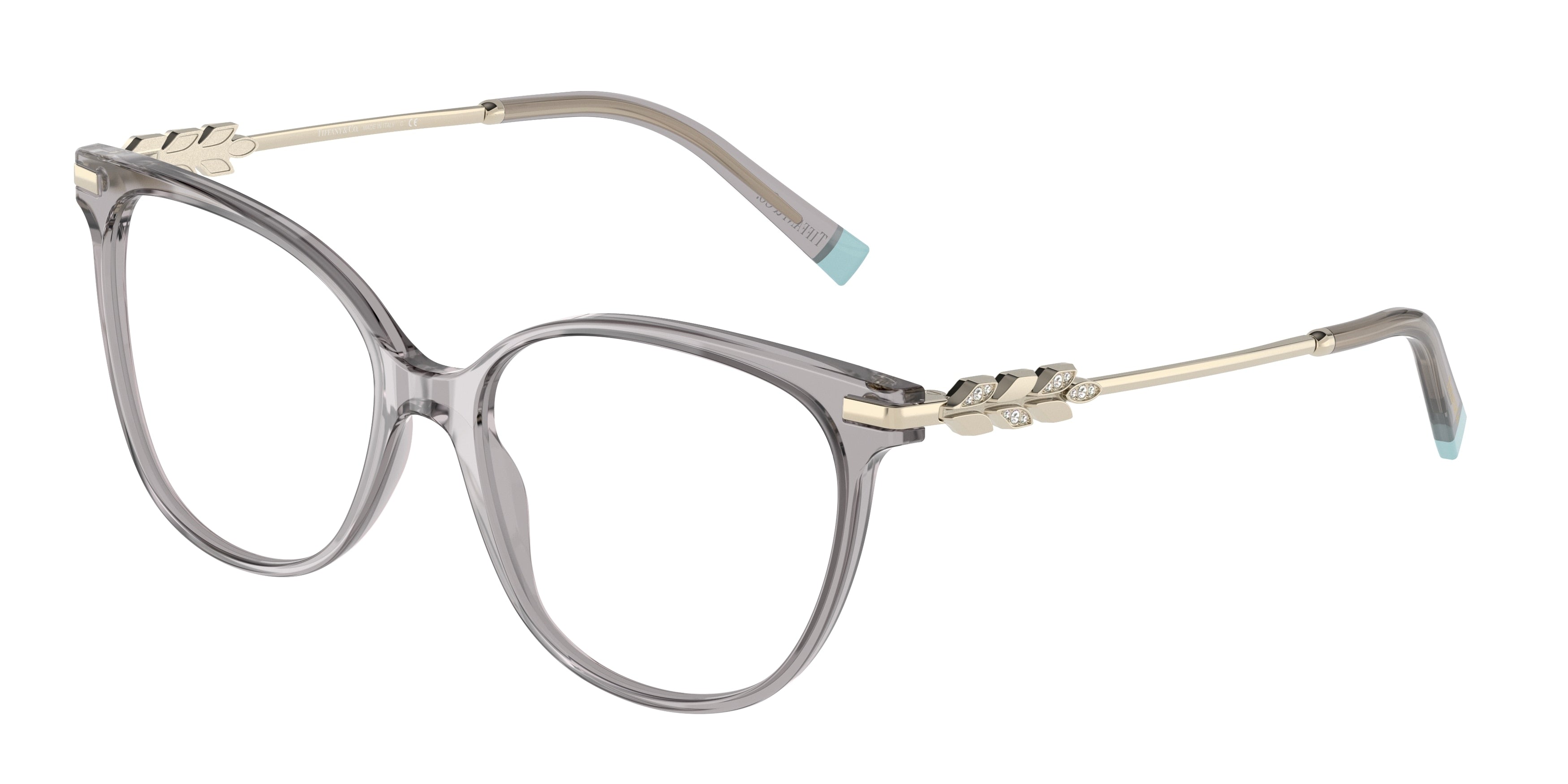 Tiffany TF2220B Cat Eye Eyeglasses 8270-Crystal Grey 54-140-16 - Color Map Grey