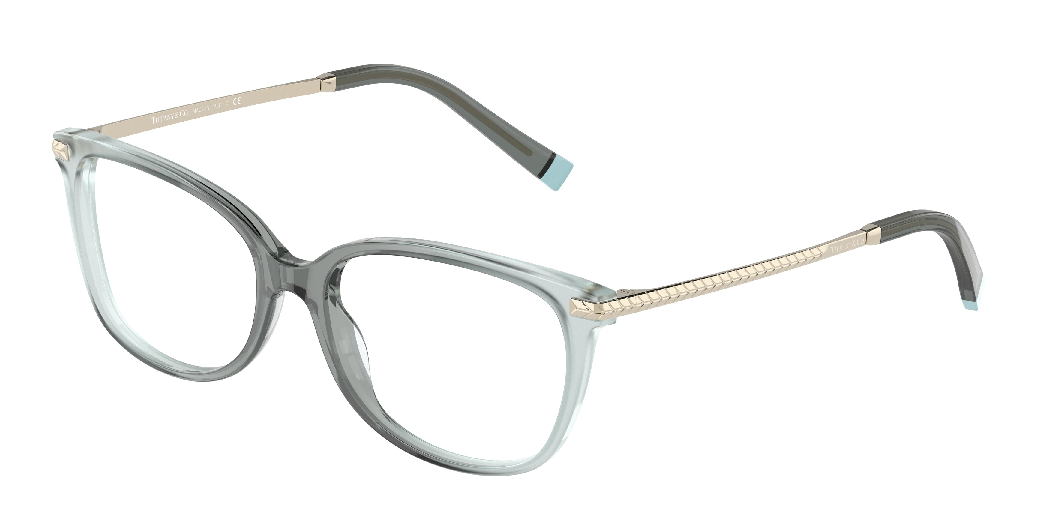 Tiffany TF2221 Rectangle Eyeglasses 8346-Green Gradient Milky Green 54-140-16 - Color Map Green