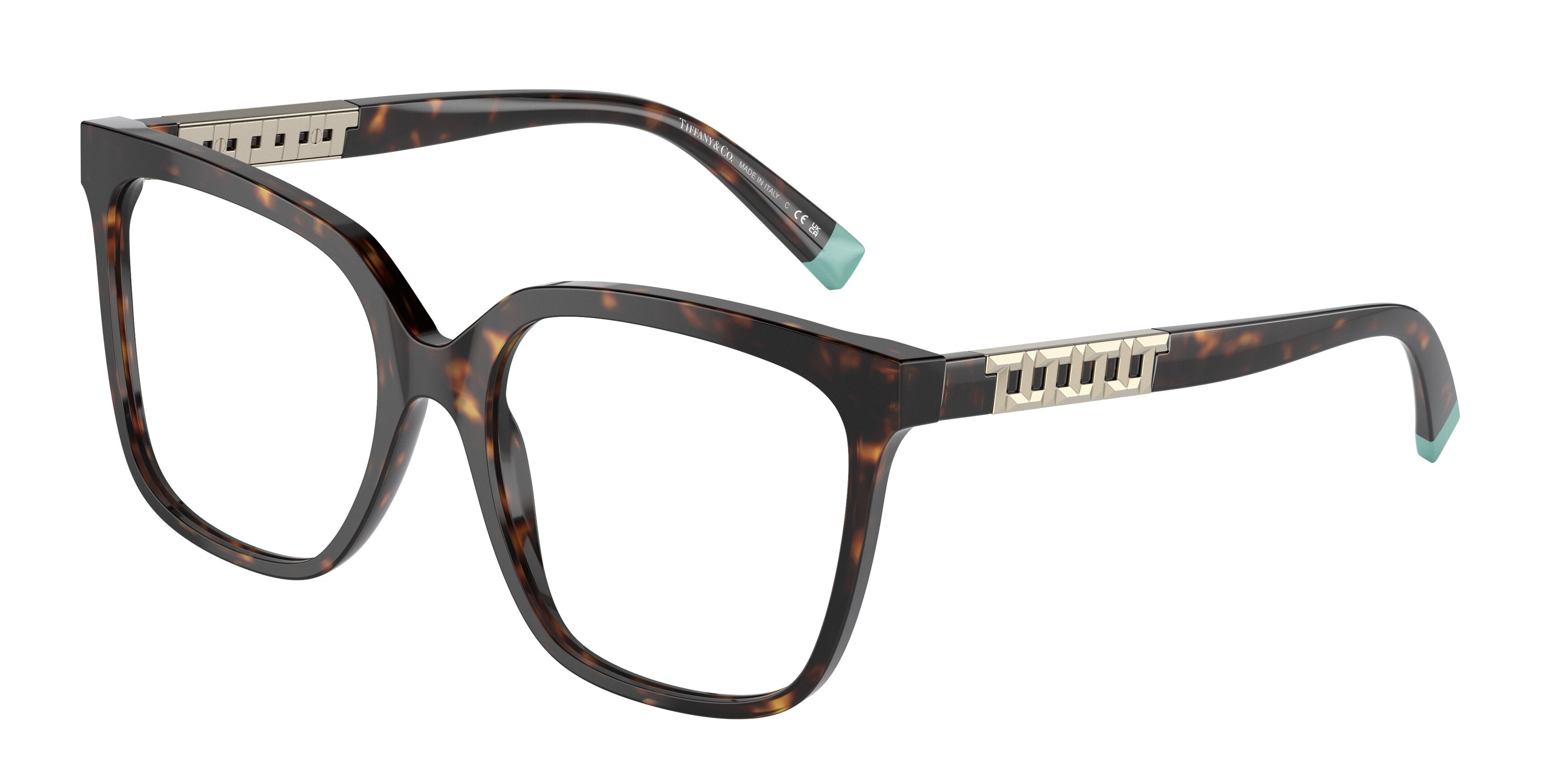 Tiffany TF2227F Square Eyeglasses  8015-Havana 54-140-17 - Color Map Tortoise
