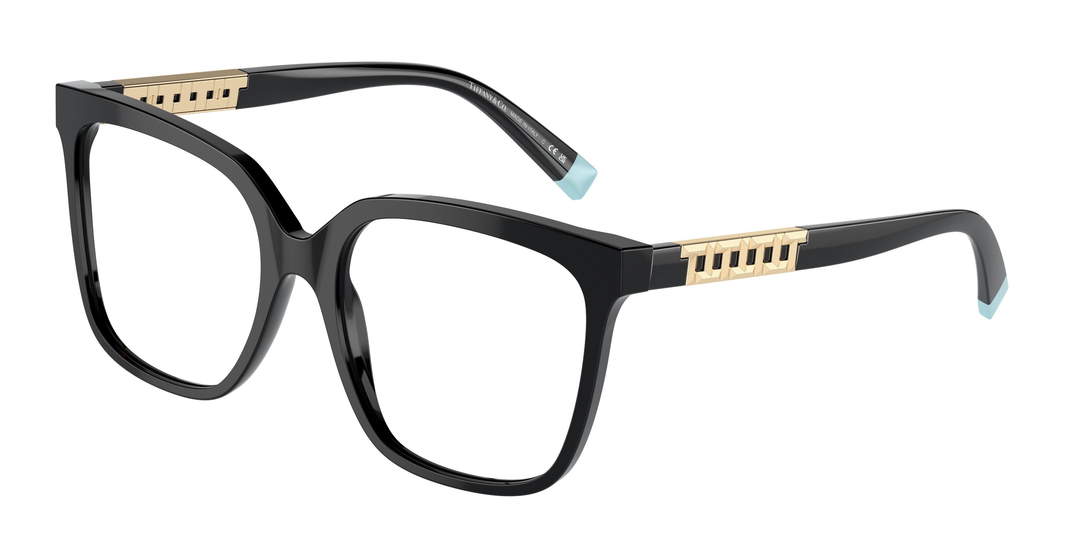 Tiffany TF2227 Square Eyeglasses 8001-Black 54-140-17 - Color Map Black