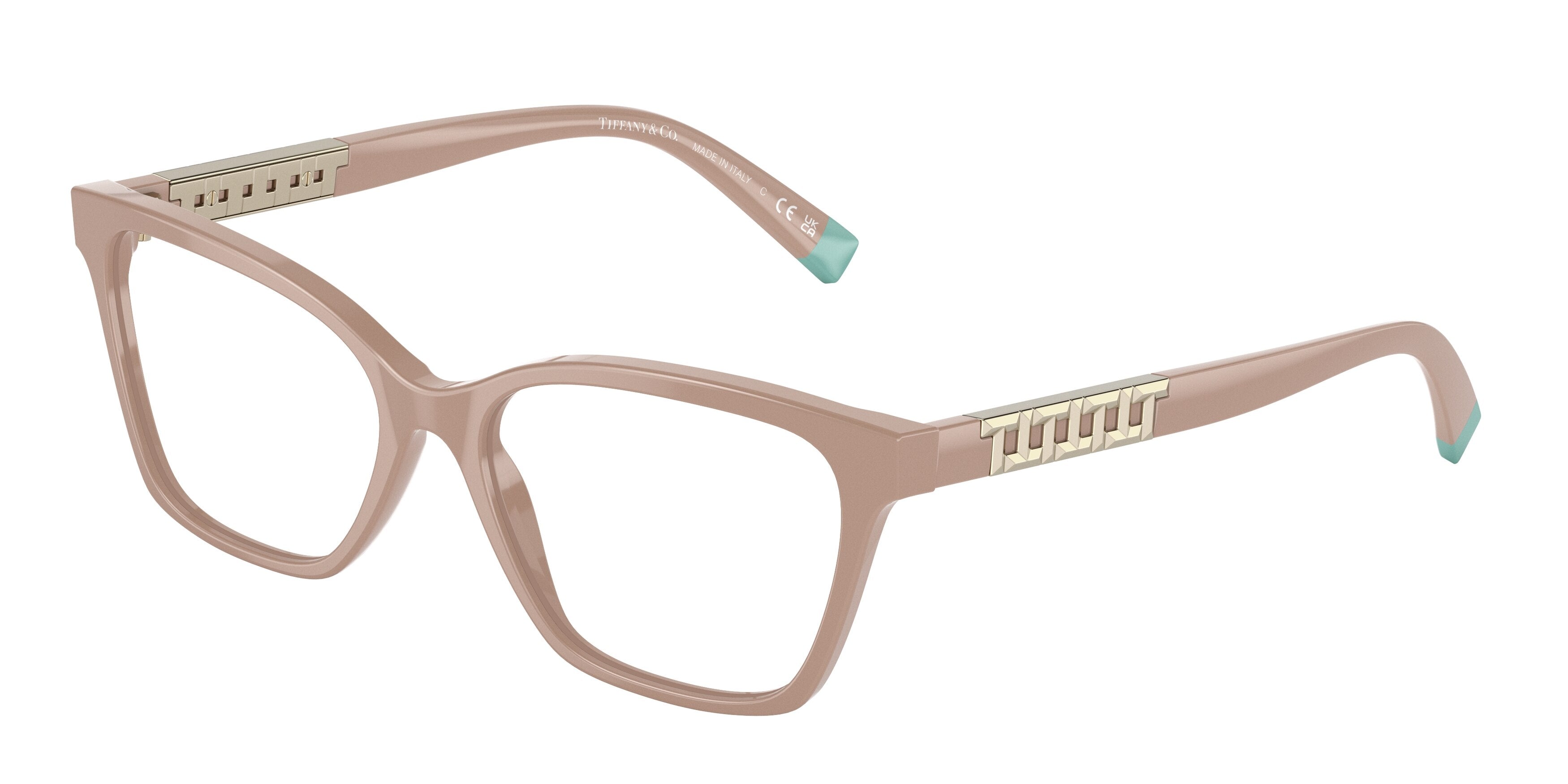 Tiffany TF2228F Pillow Eyeglasses 8352-Solid Nude 54-140-16 - Color Map Beige