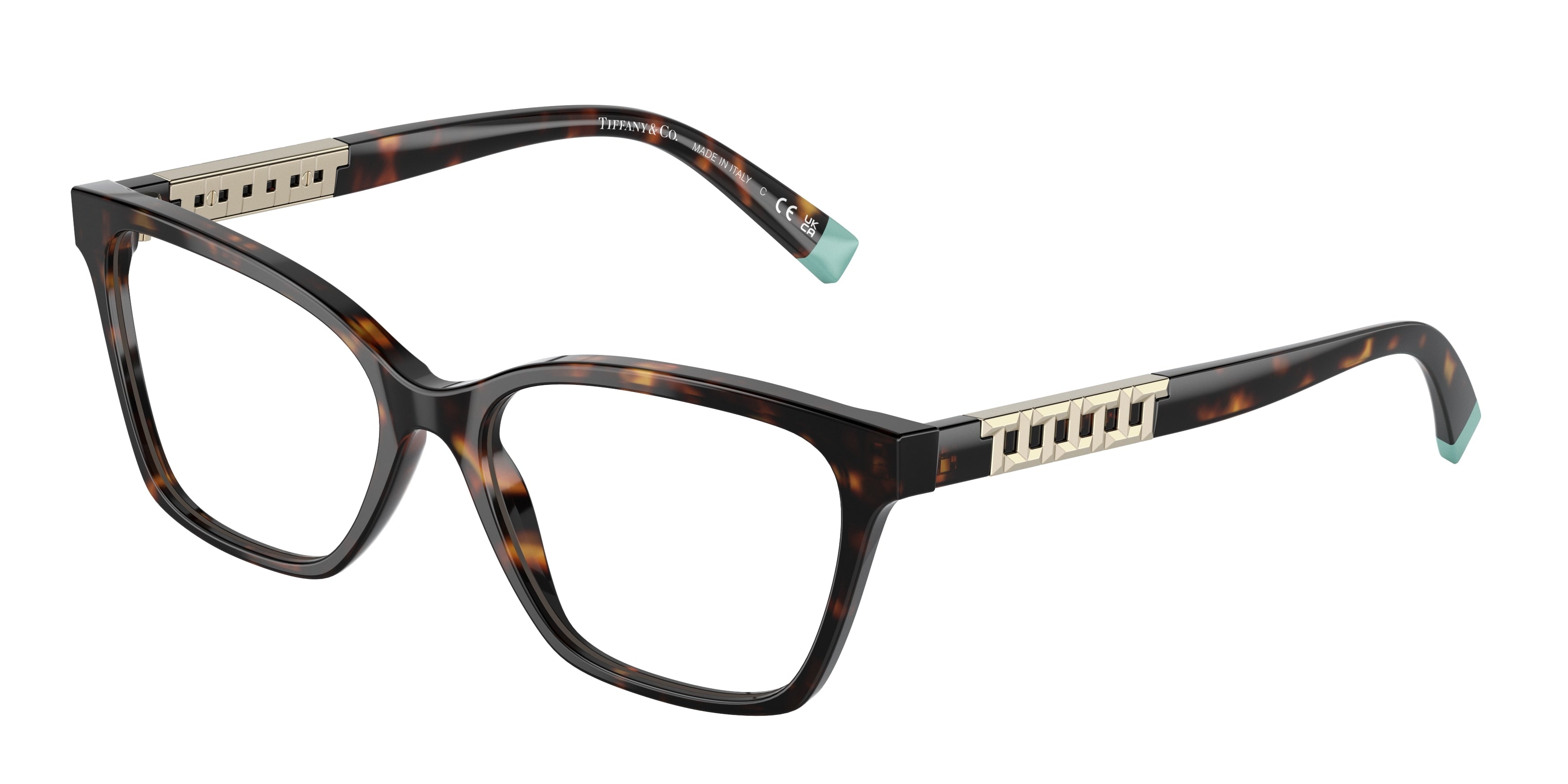 Tiffany TF2228 Pillow Eyeglasses  8015-Havana 54-140-16 - Color Map Tortoise