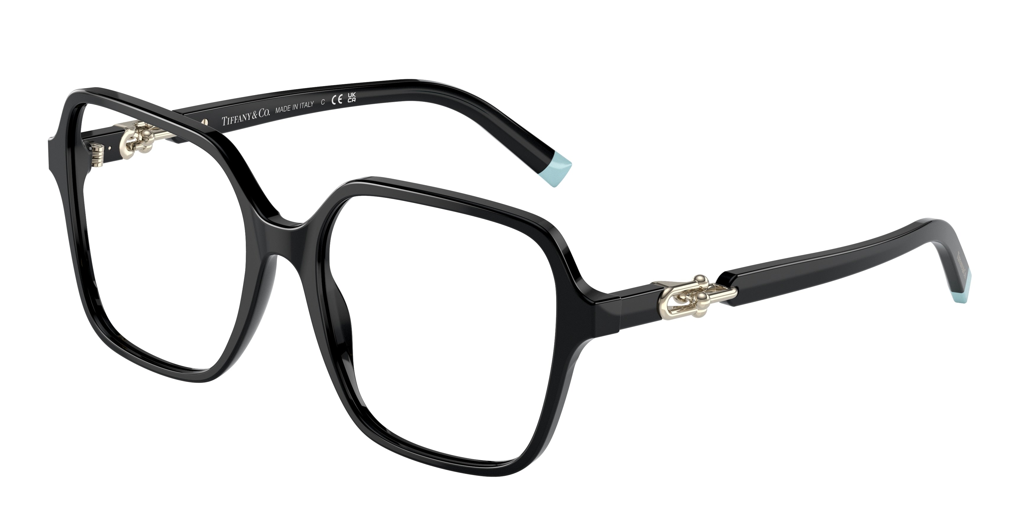 Tiffany TF2230 Square Eyeglasses 8001-Black 54-140-17 - Color Map Black