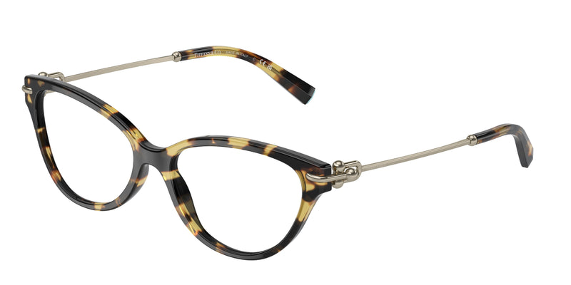 Tiffany TF2231 Cat Eye Eyeglasses 8064-Yellow Havana 54-140-16 - Color Map Tortoise